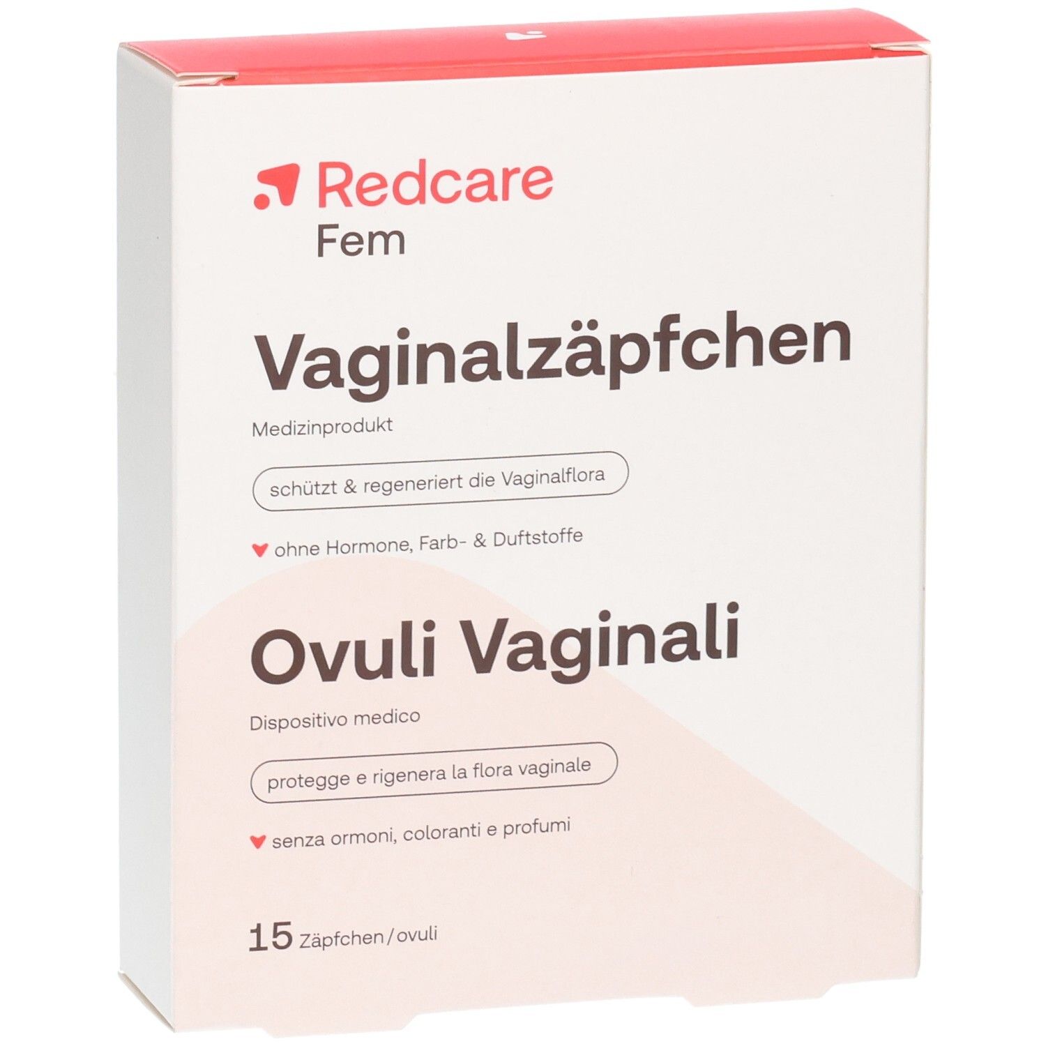 Ovules vaginaux Redcare Fem : Dispositif médical, protège et régénère la flore vaginale.