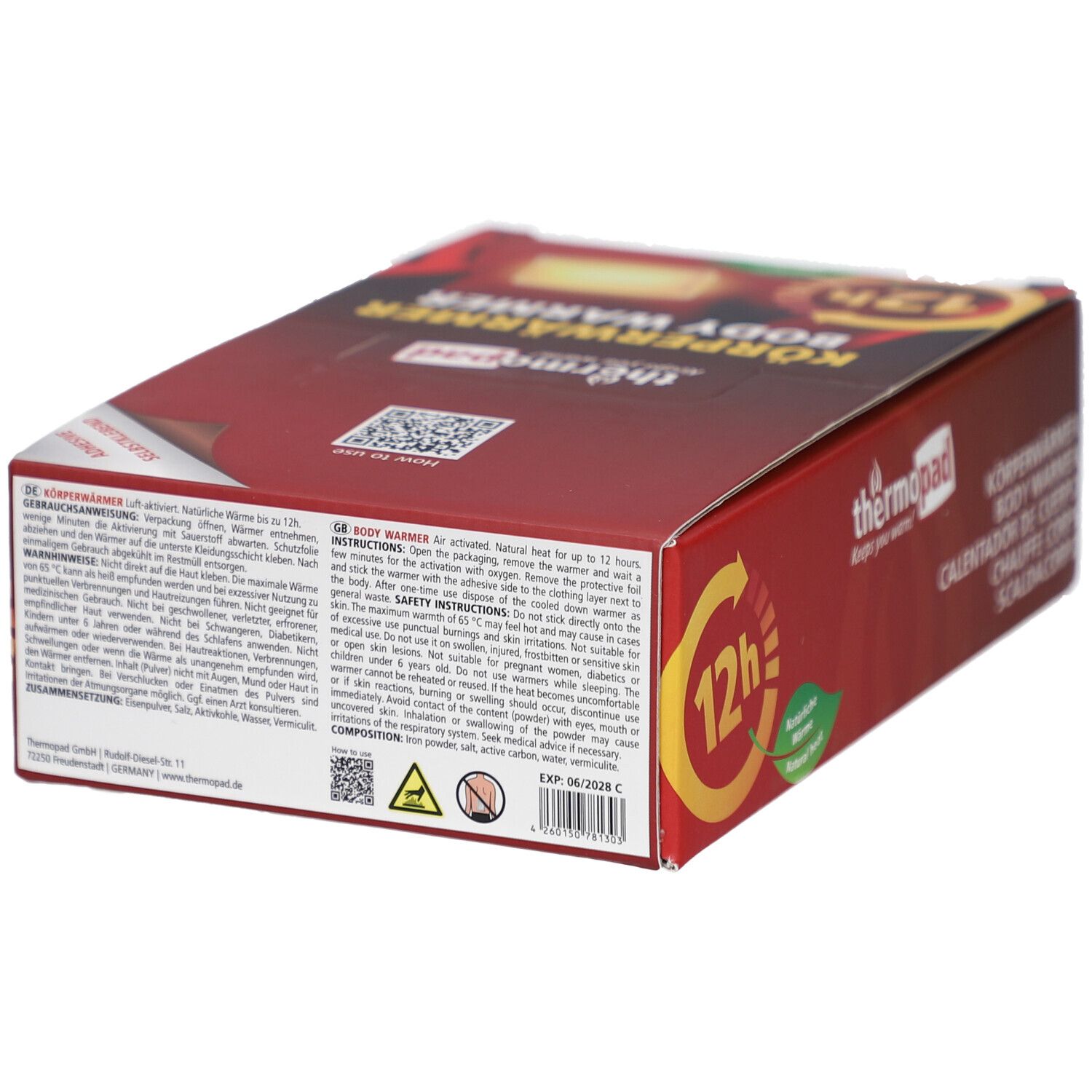 Thermpad Chauffe-corps, 10 pièces.