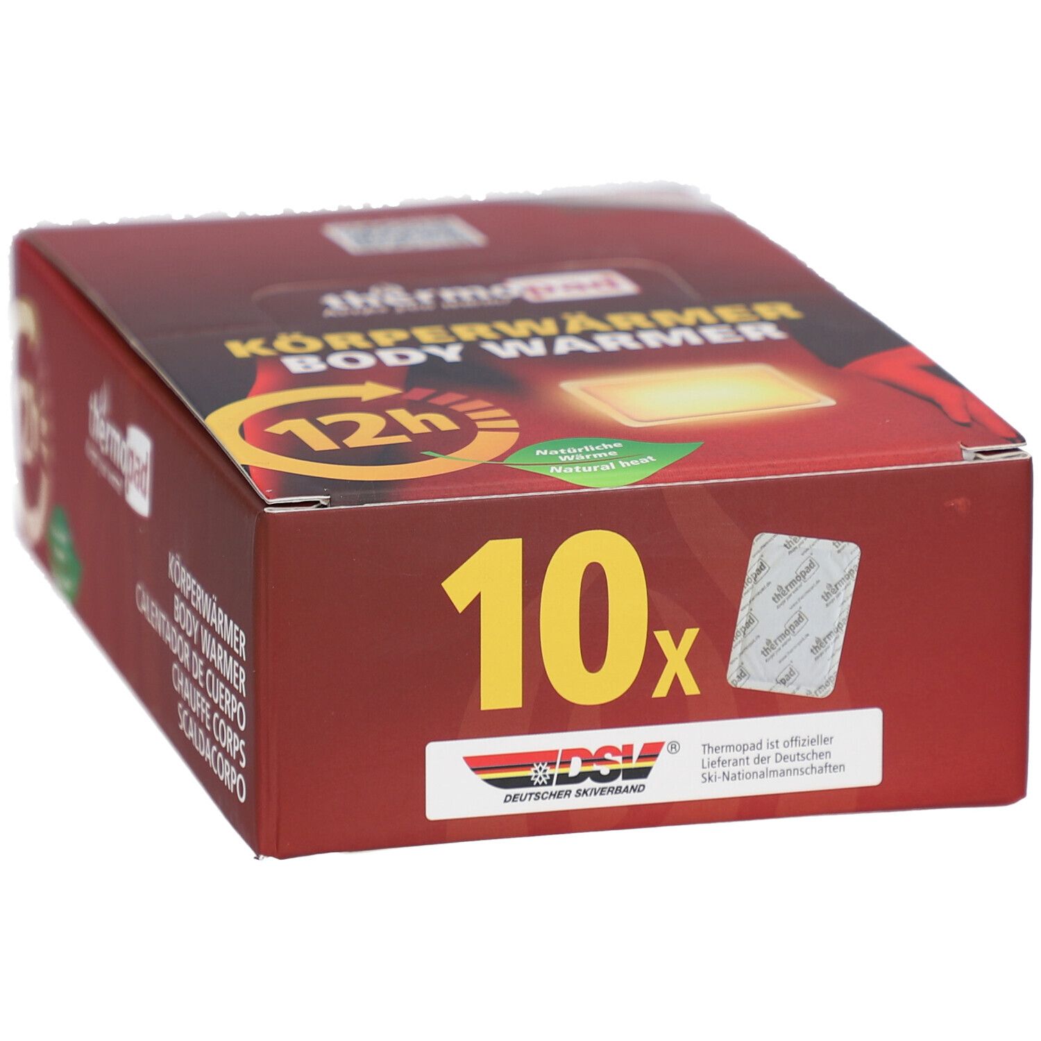 Emballage de 10 chaufferettes corporelles Thermopad.