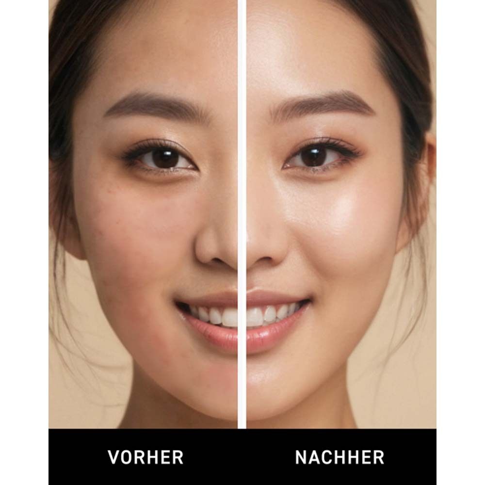 Comparaison avant-après. Femme avec visage. Texte: Avant, Après.