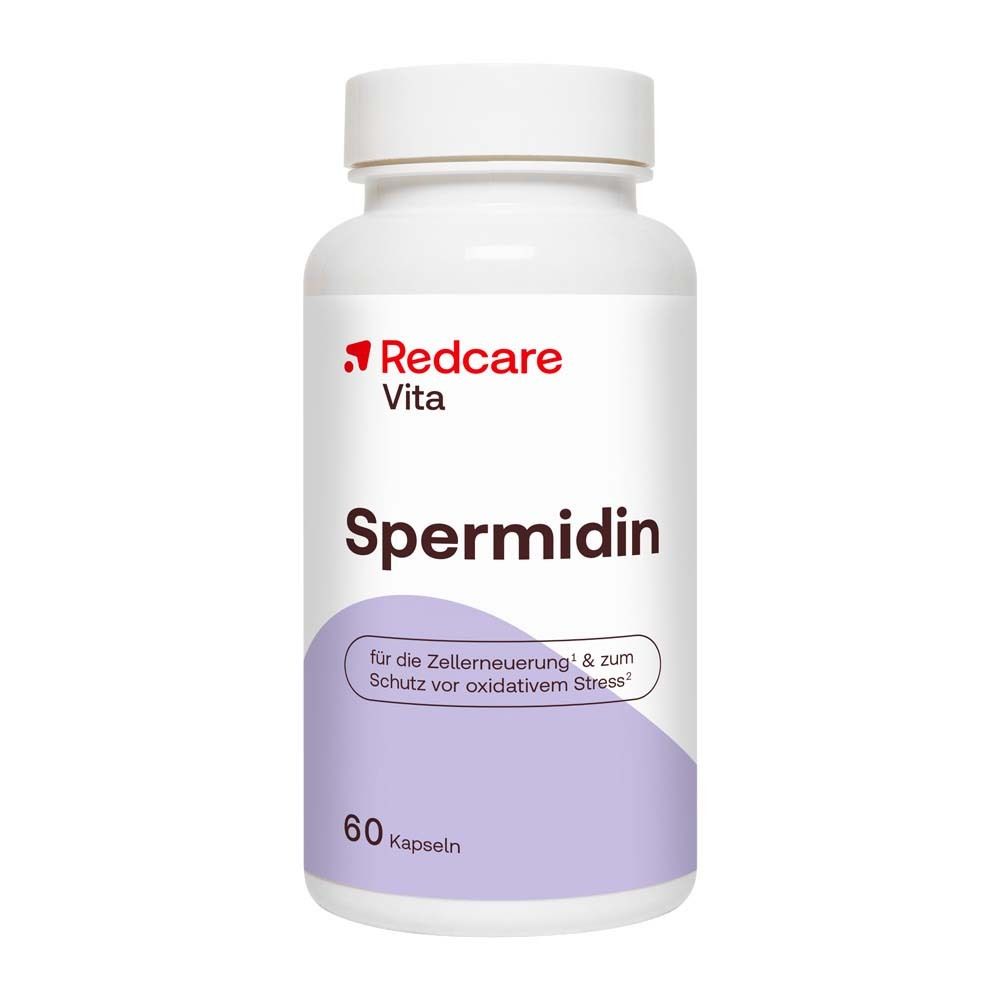 Flacon blanc de Redcare Vita Spermidin. 60 gélules.