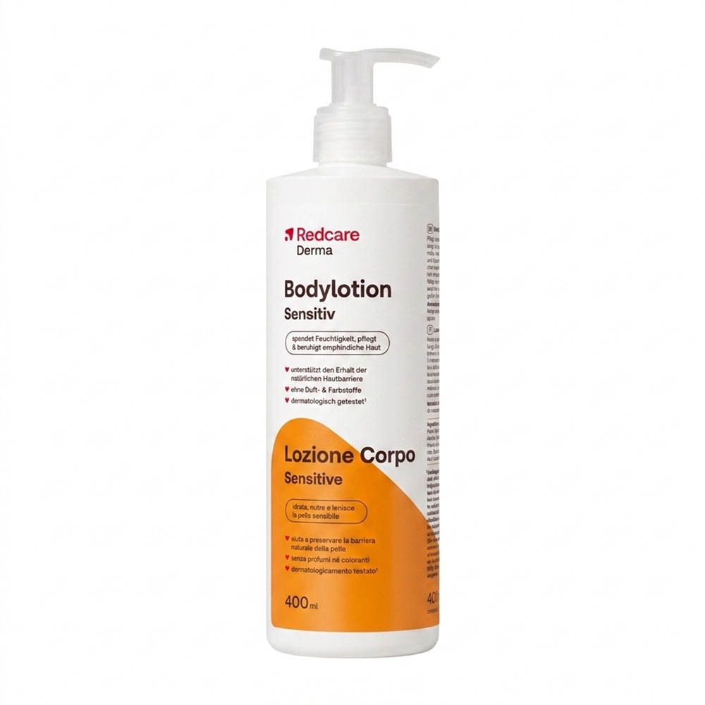 Flacon pompe Redcare Derma Bodylotion Sensitiv de 400ml.