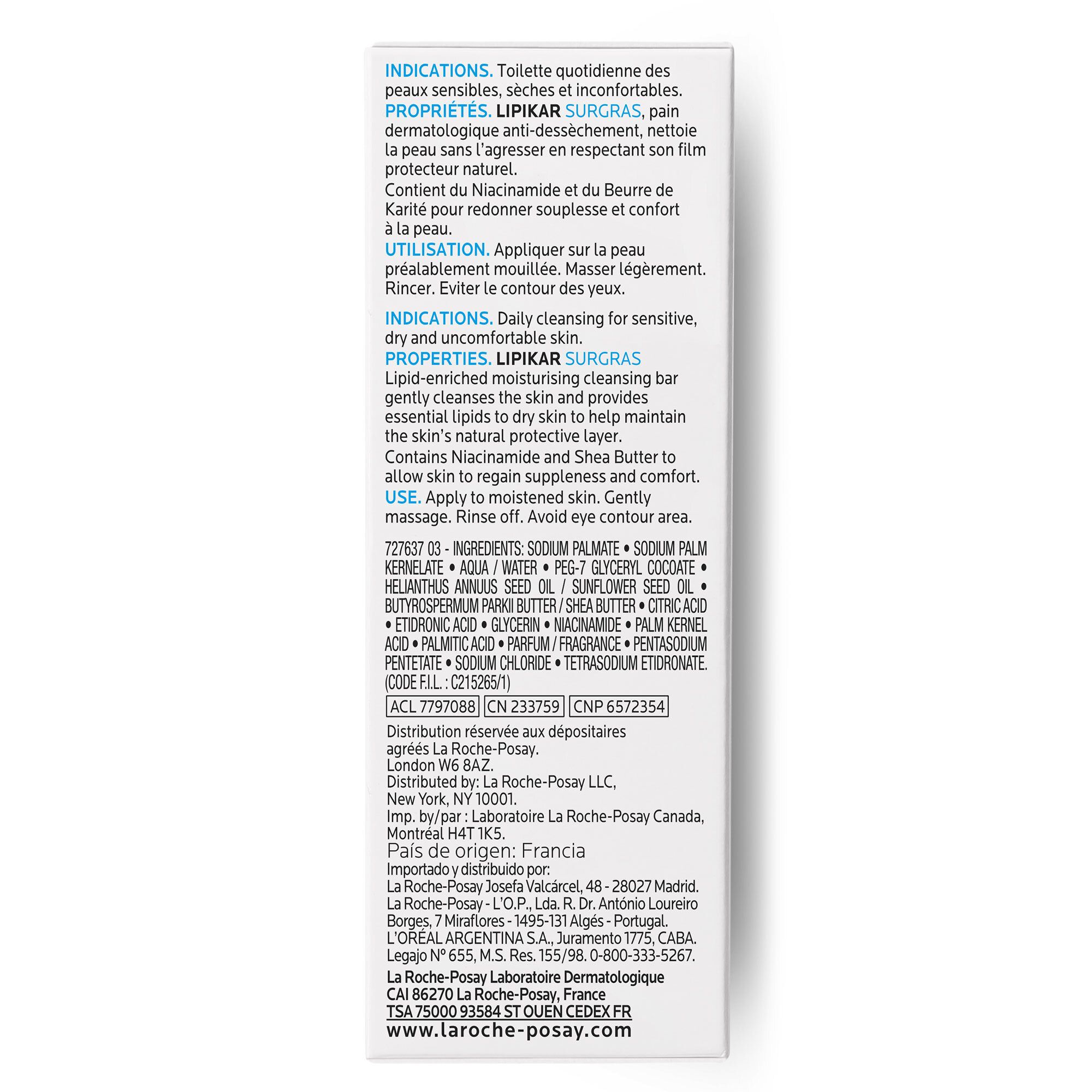La Roche Posay Lipikar Surgras Pain Dermatologique