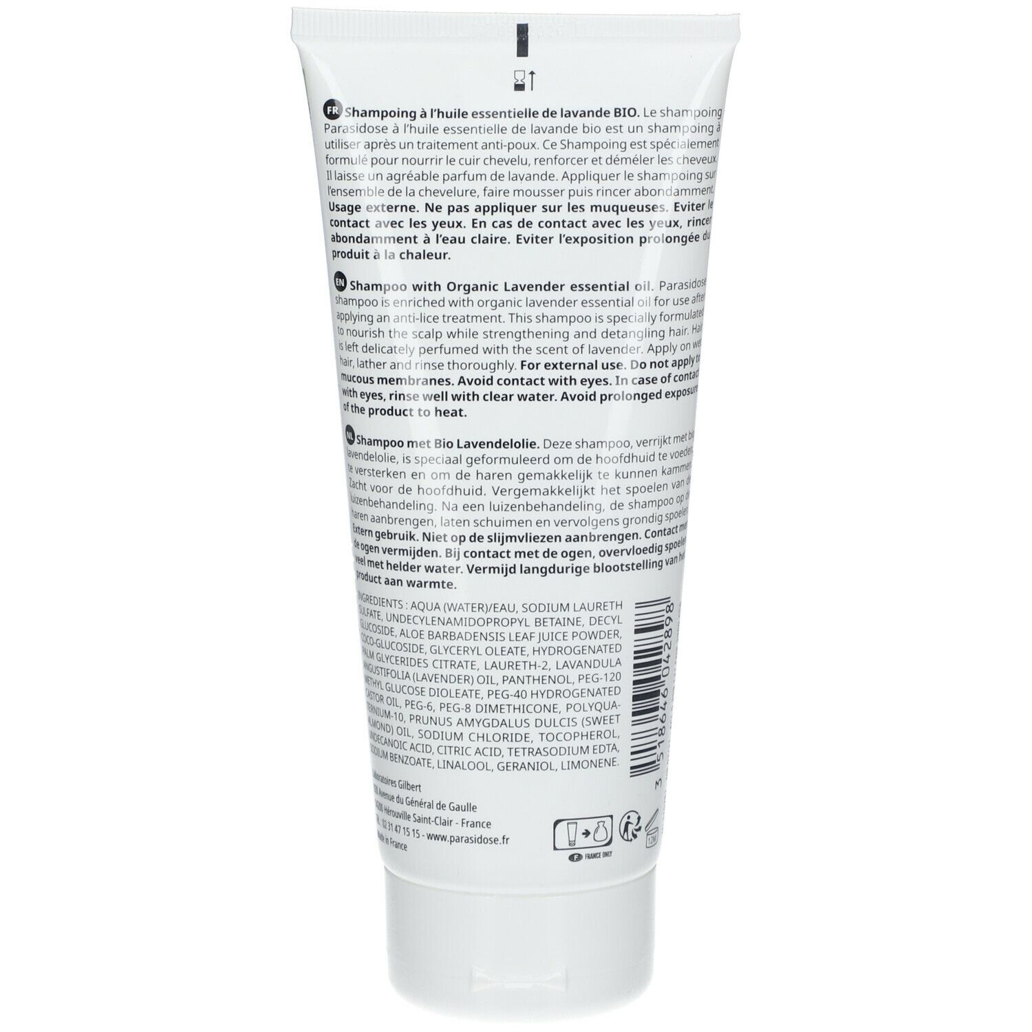 Parasidose+ Poux Lentes Shampoing, Shampoing Antipoux, Antilentes à L'huile Essentielle De