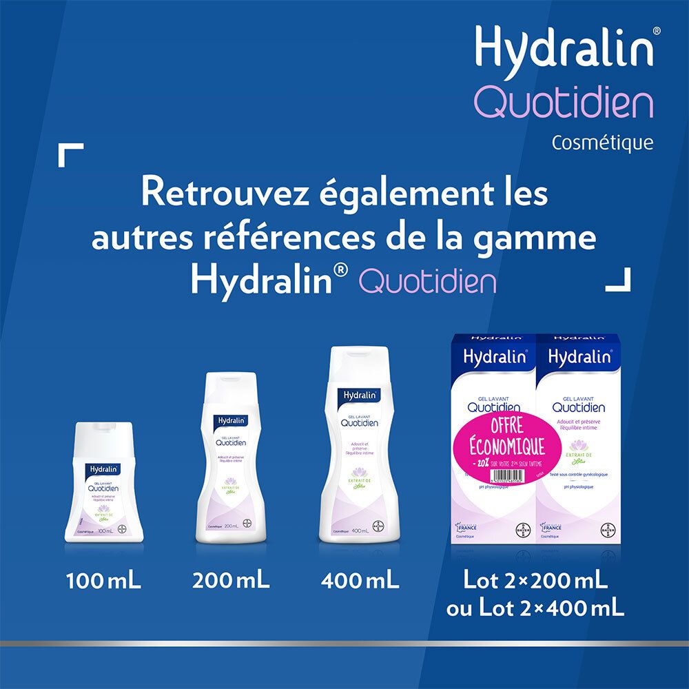 Hydralin® Quotidien lingettes intimes