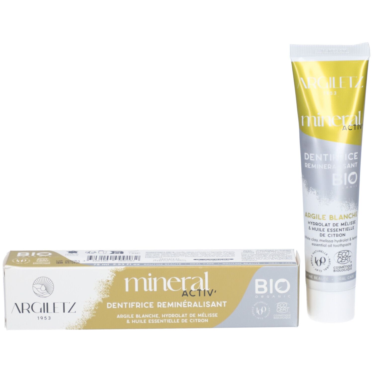 Argiletz Dentifrice citron bio