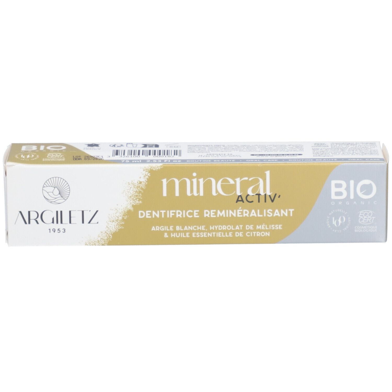 Argiletz Dentifrice citron bio
