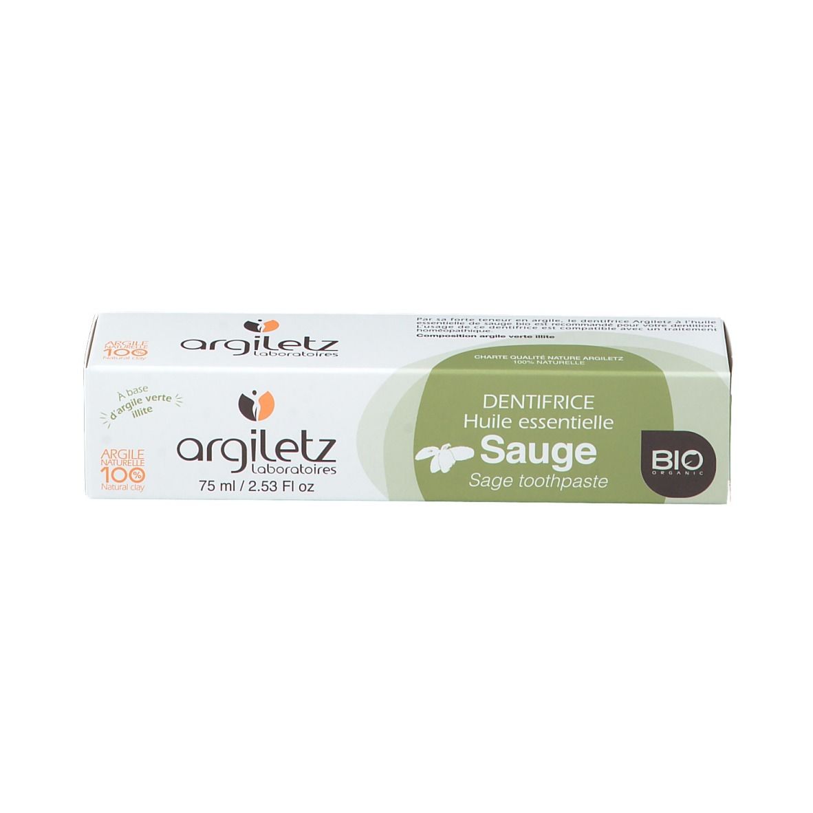 Argiletz Dentifrice sauge bio