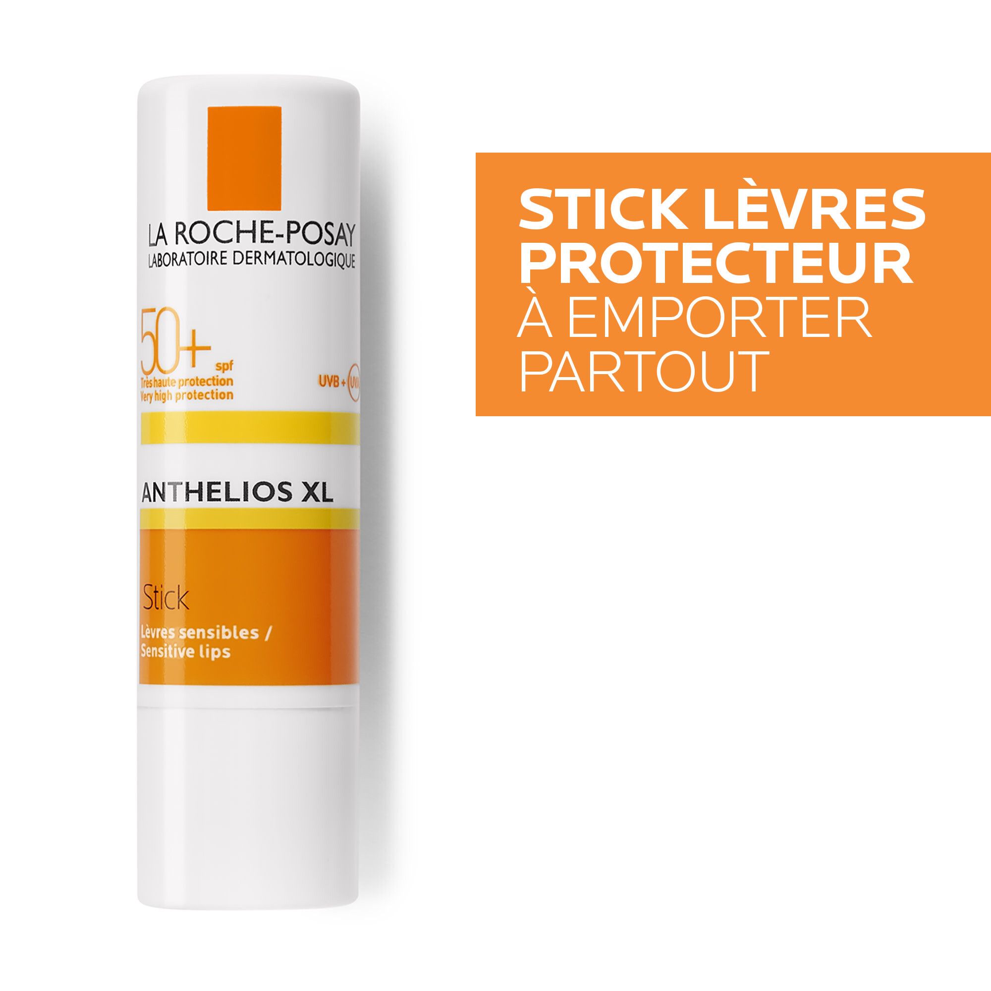 ANTHELIOS STICK LÈVRES VISAGE SPF 50+ AVEC PARFUM - Stick labial solaire très haute protec