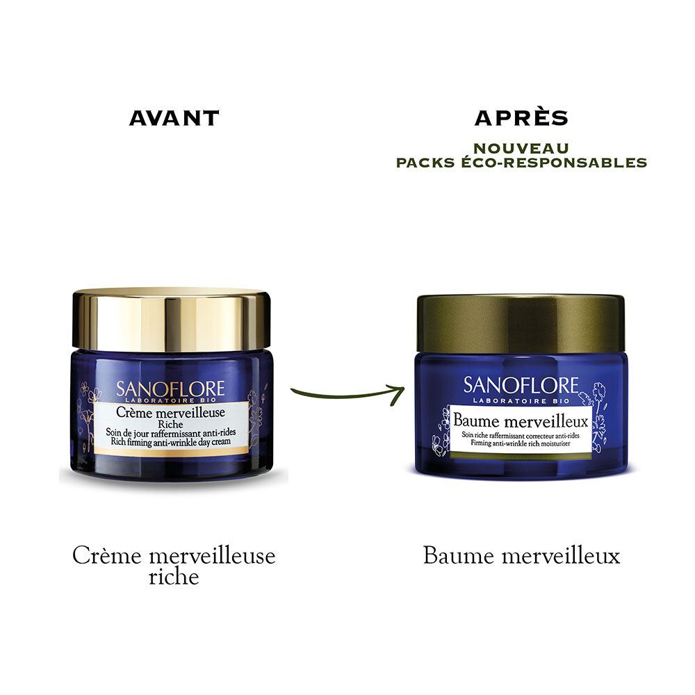 Sanoflore Crème Merveilleuse Soin de Jour Riche & Puissant - Raffermissant Anti-Rides