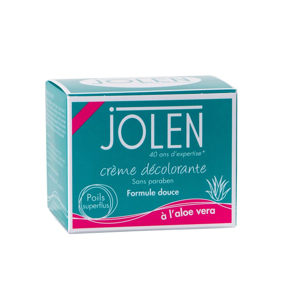 Boîte turquoise et blanche avec nom et texte du produit. Contient de l'aloe vera. Sans parabène.