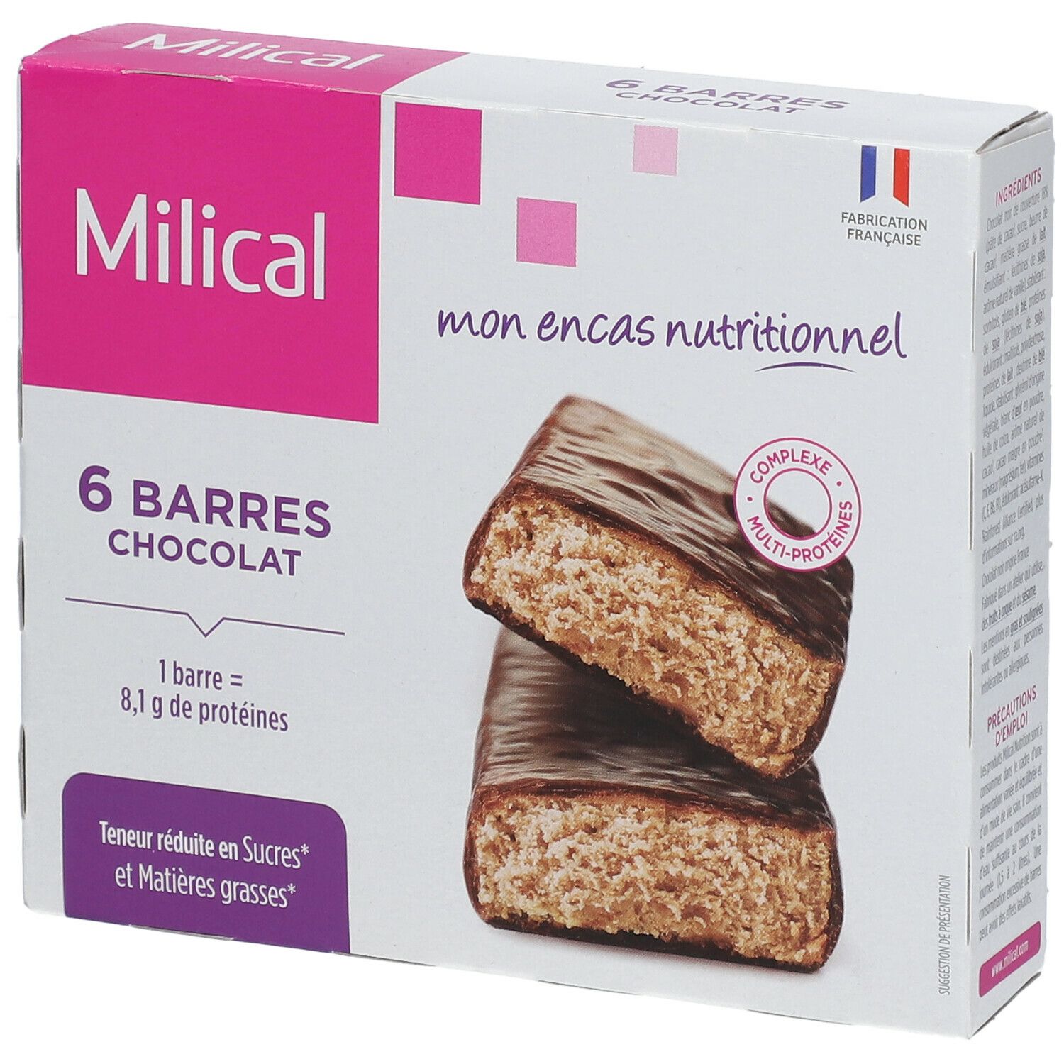 Milical Hyperproteiné barres chocolat