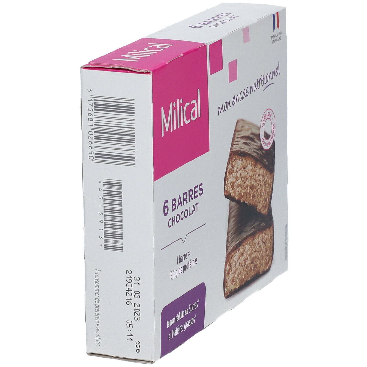 Milical Hyperproteiné barres chocolat