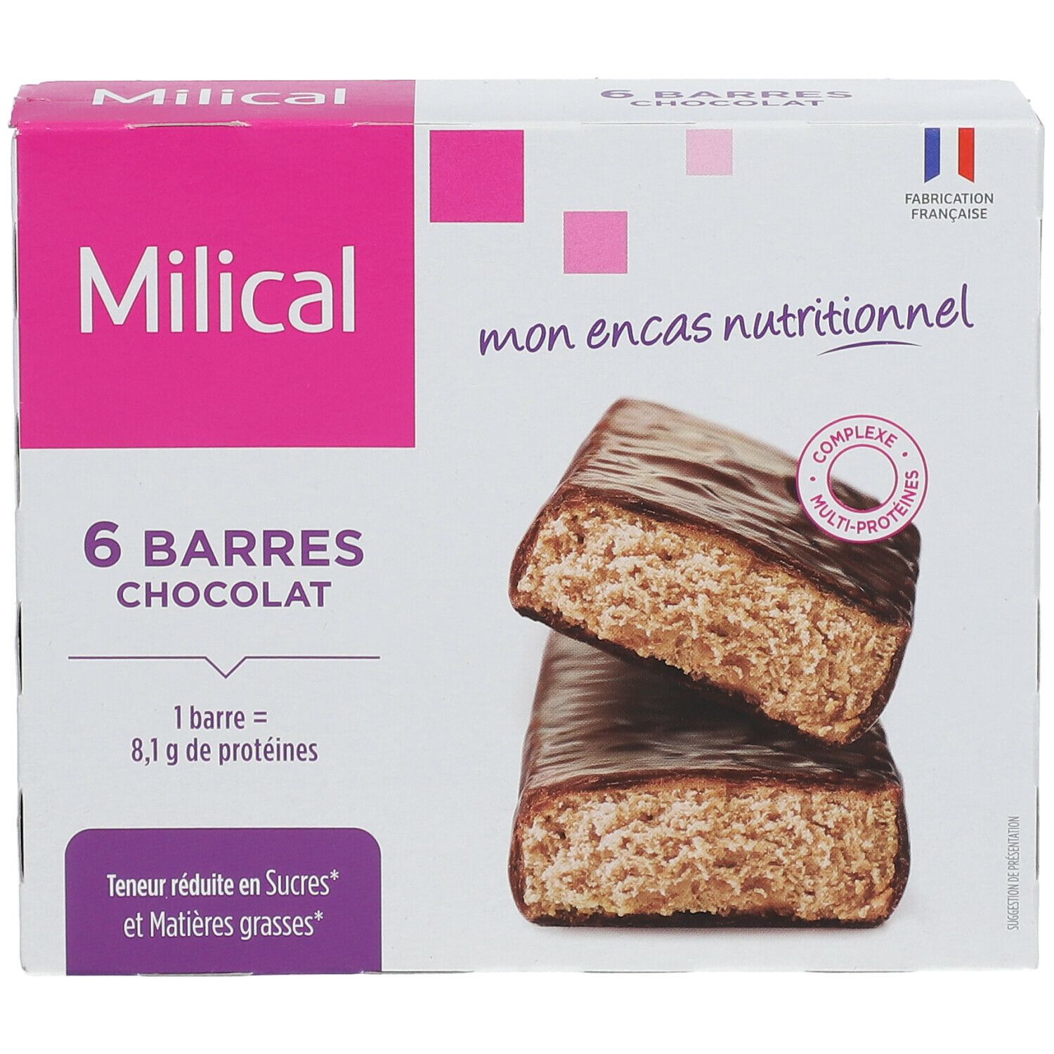 Milical Hyperproteiné barres chocolat
