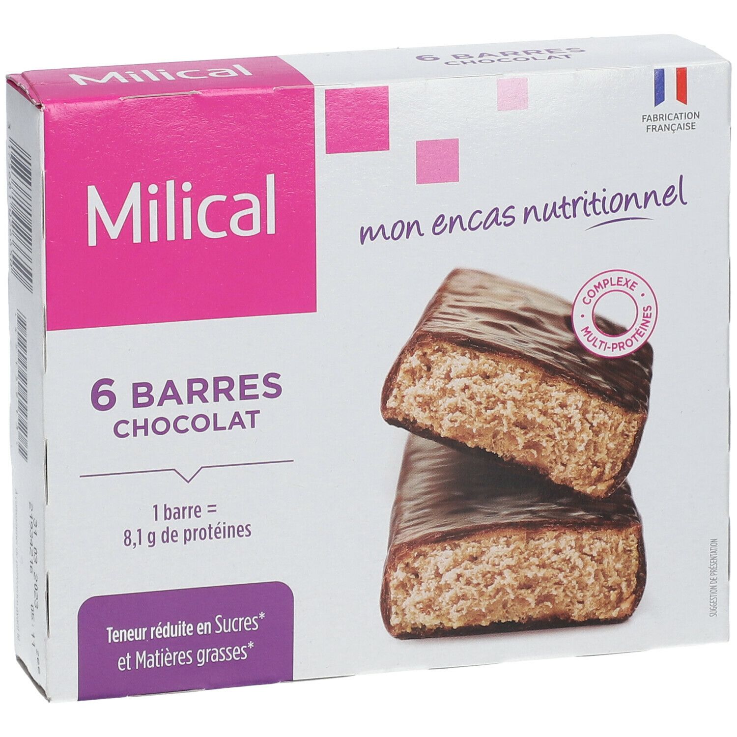 Milical Hyperproteiné barres chocolat