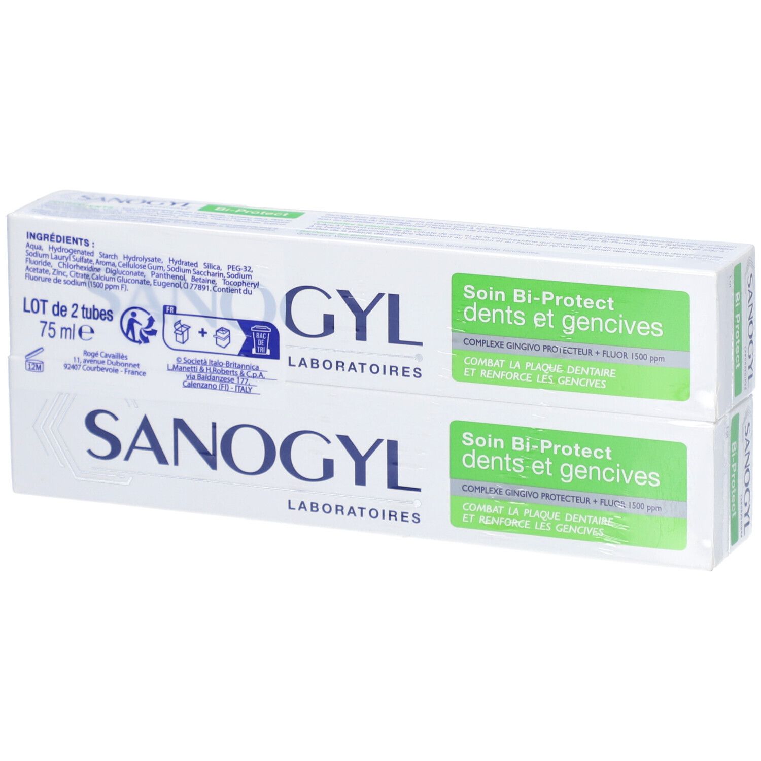 Sanogyl Bi Protect dentifrice soin complet dents et gencives
