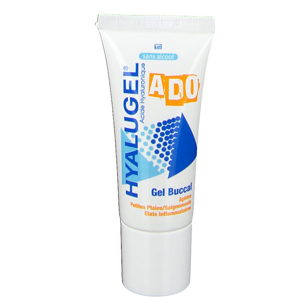 HYALUGEL® Ado - Mondgel - Orthodontische wonden - Mondzweren - Kleine wondjes - Ontstekingsaandoeningen (bloedingen) - Hyaluronzuur - Kauwgomsmaak