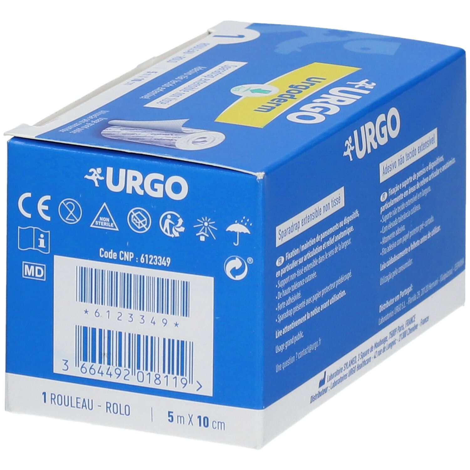 Urgo Urgoderm Sparadrap Nt Extensible 5cm X 10cm