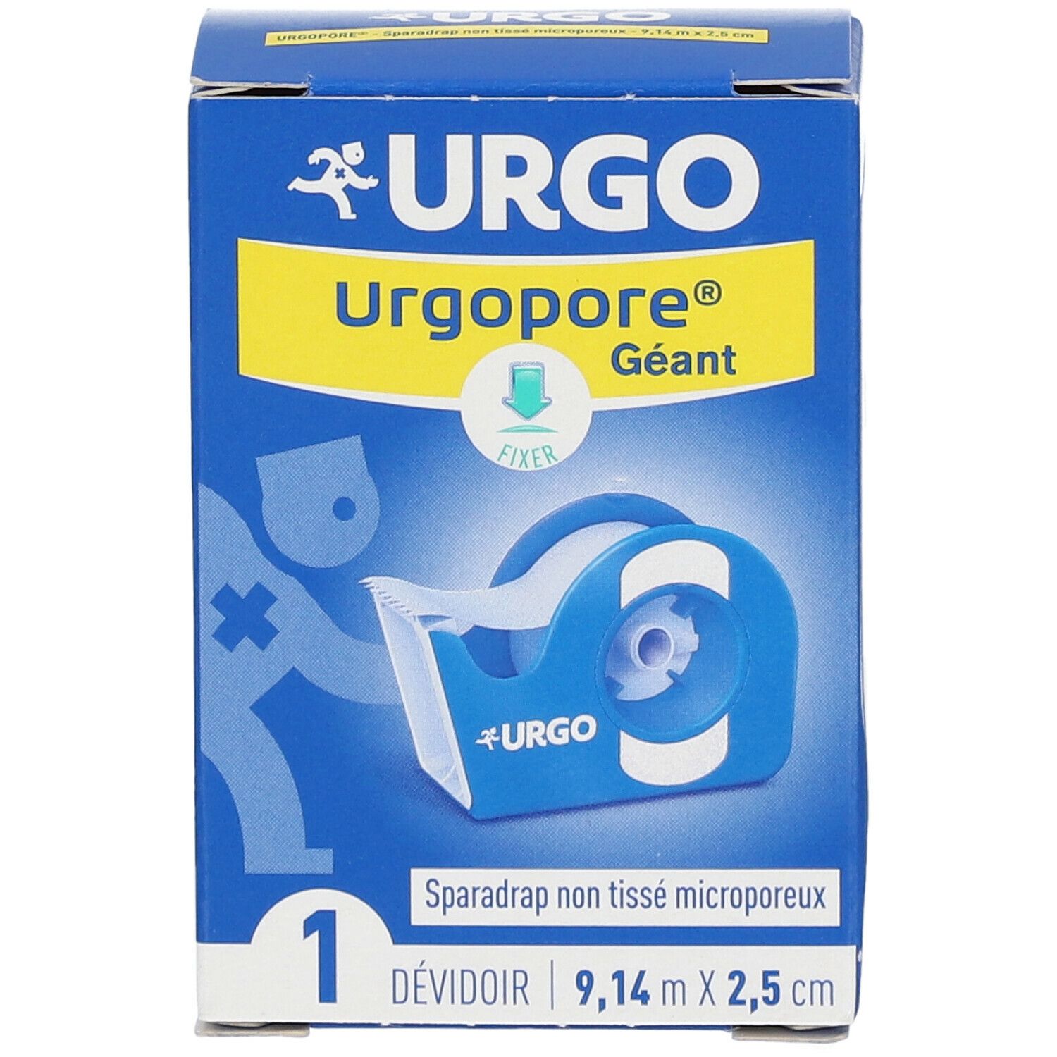 Urgopore, Sparadrap Non Tissé, Microporeux, Hypoallergénique, Géant, 9,14 M X 2,5 Cm, Dévi