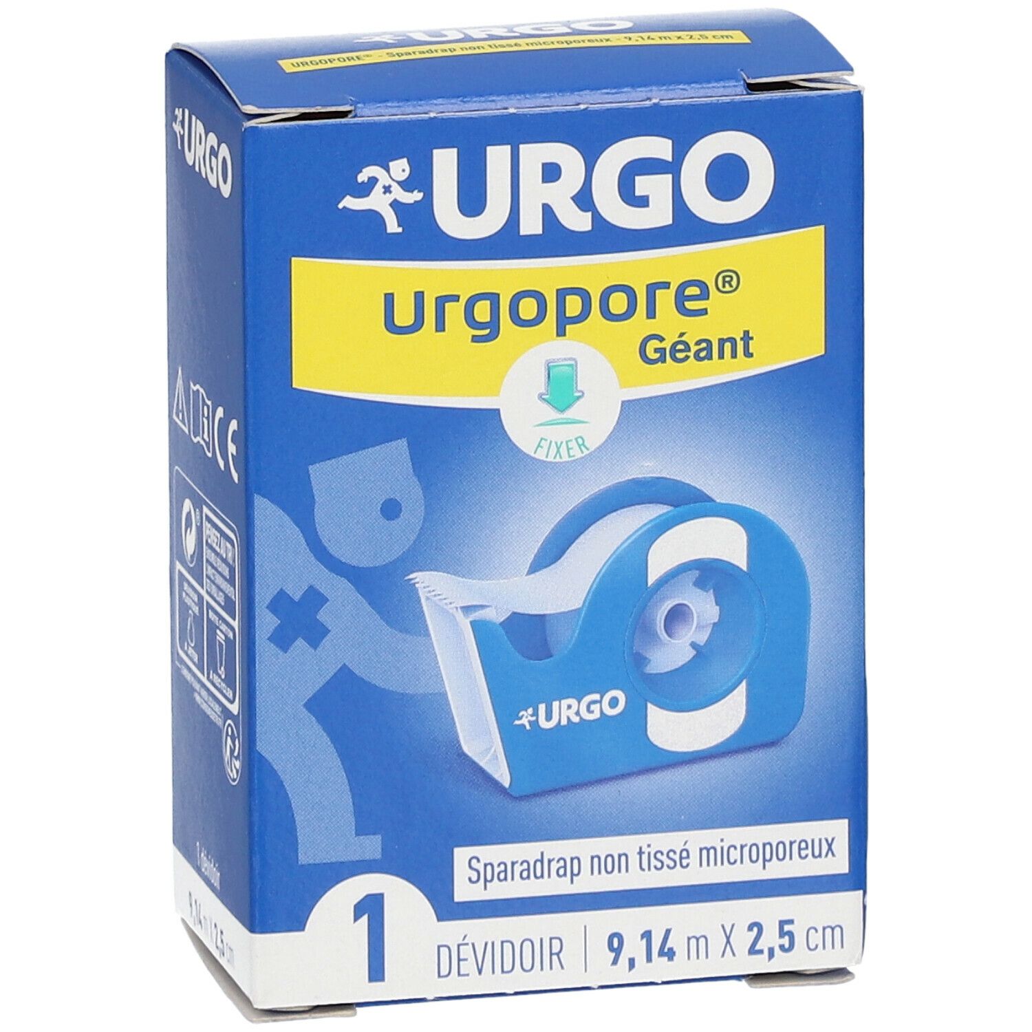 Urgopore, Sparadrap Non Tissé, Microporeux, Hypoallergénique, Géant, 9,14 M X 2,5 Cm, Dévi