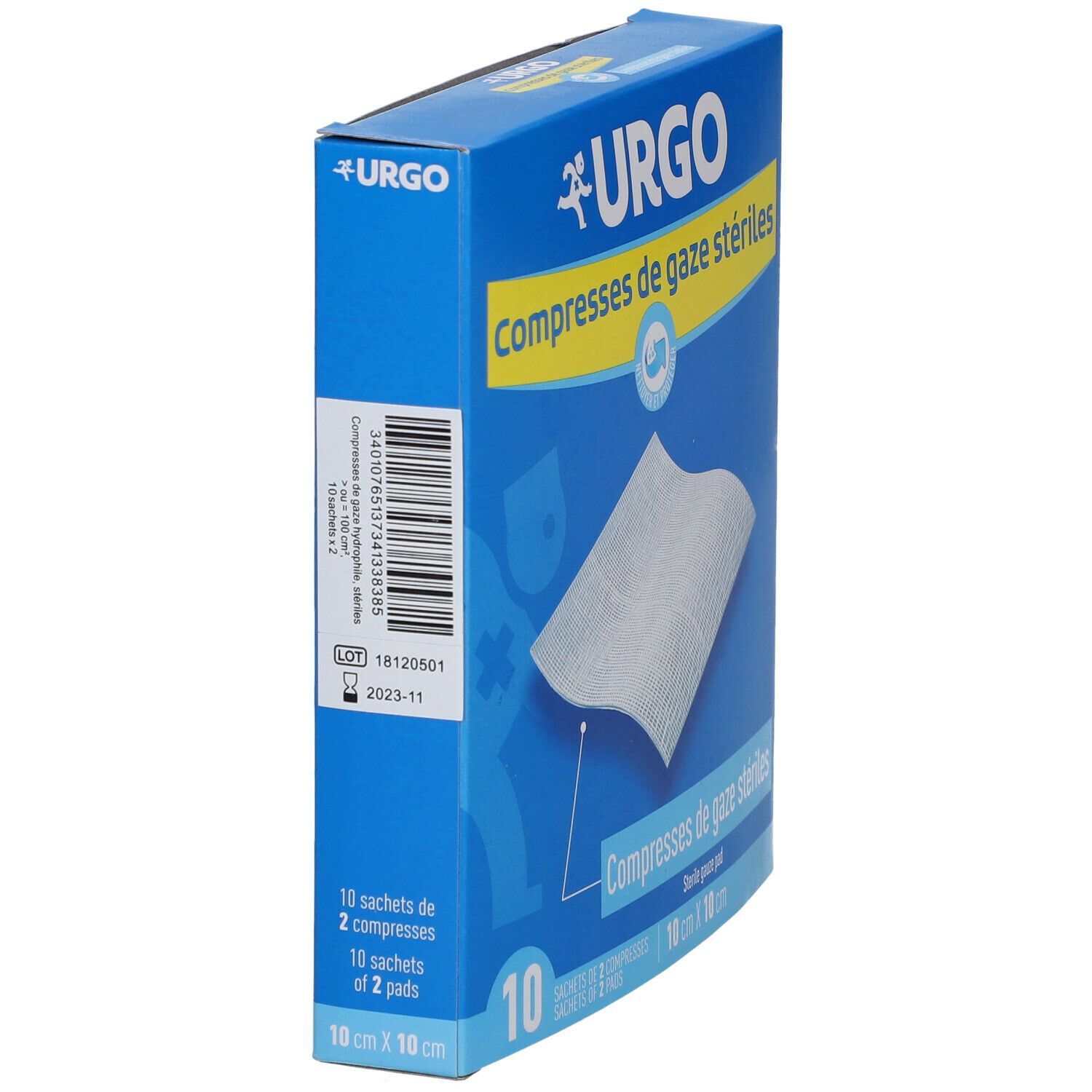 Urgo Compresse Gaze 10cm X 10cm
