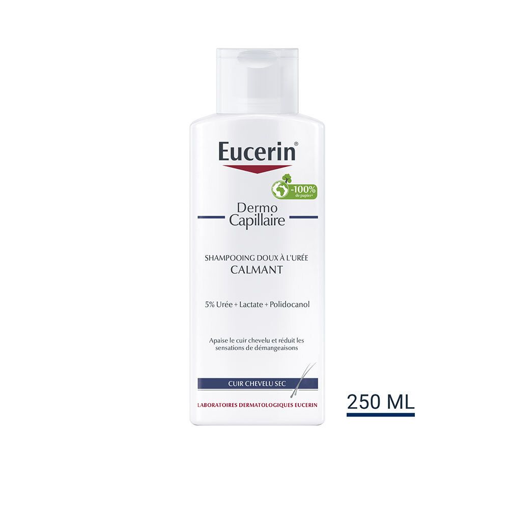 EUCERIN DERMOCAPILLAIRE CALMANT SHAMPOING URÉE Shampoing calmant à 5% d'urée + lactate. Fl