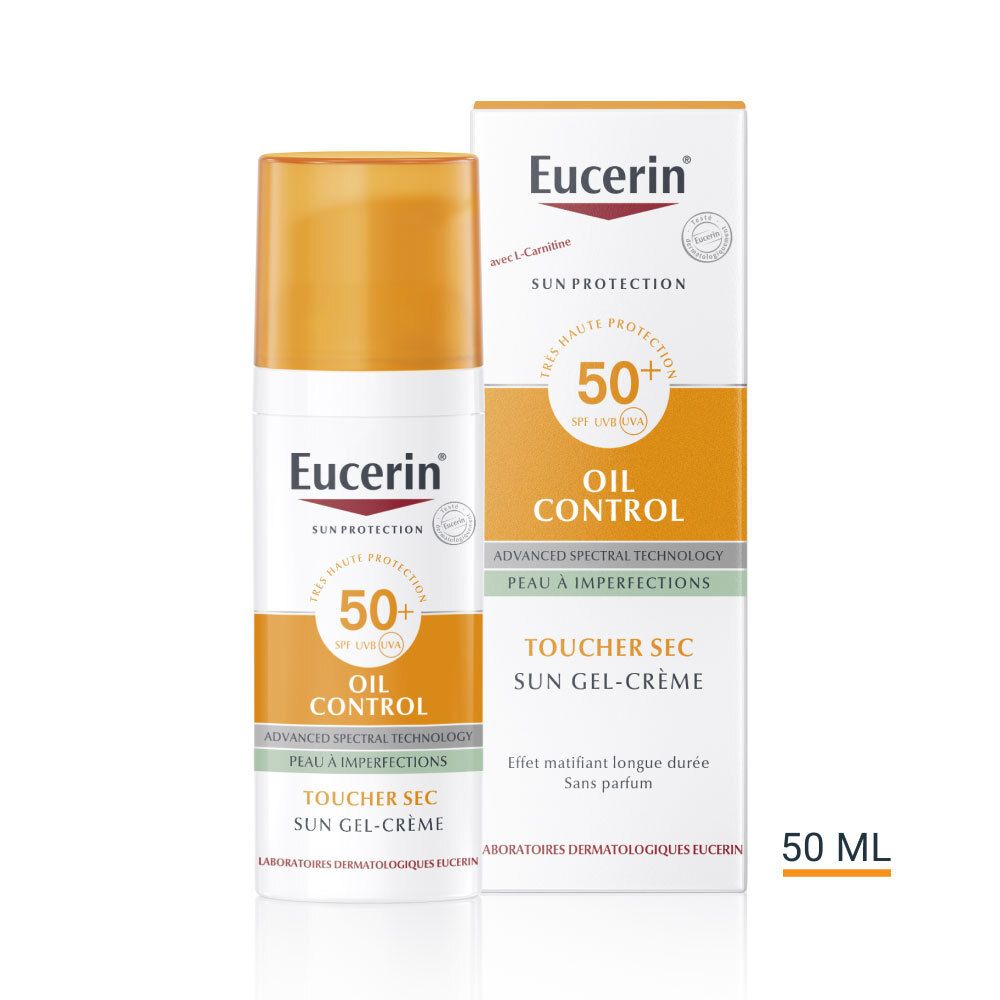 EUCERIN SUN PROTECTION OIL CONTROL SUN GEL CREME SPF 50+ - Flacon 50ml