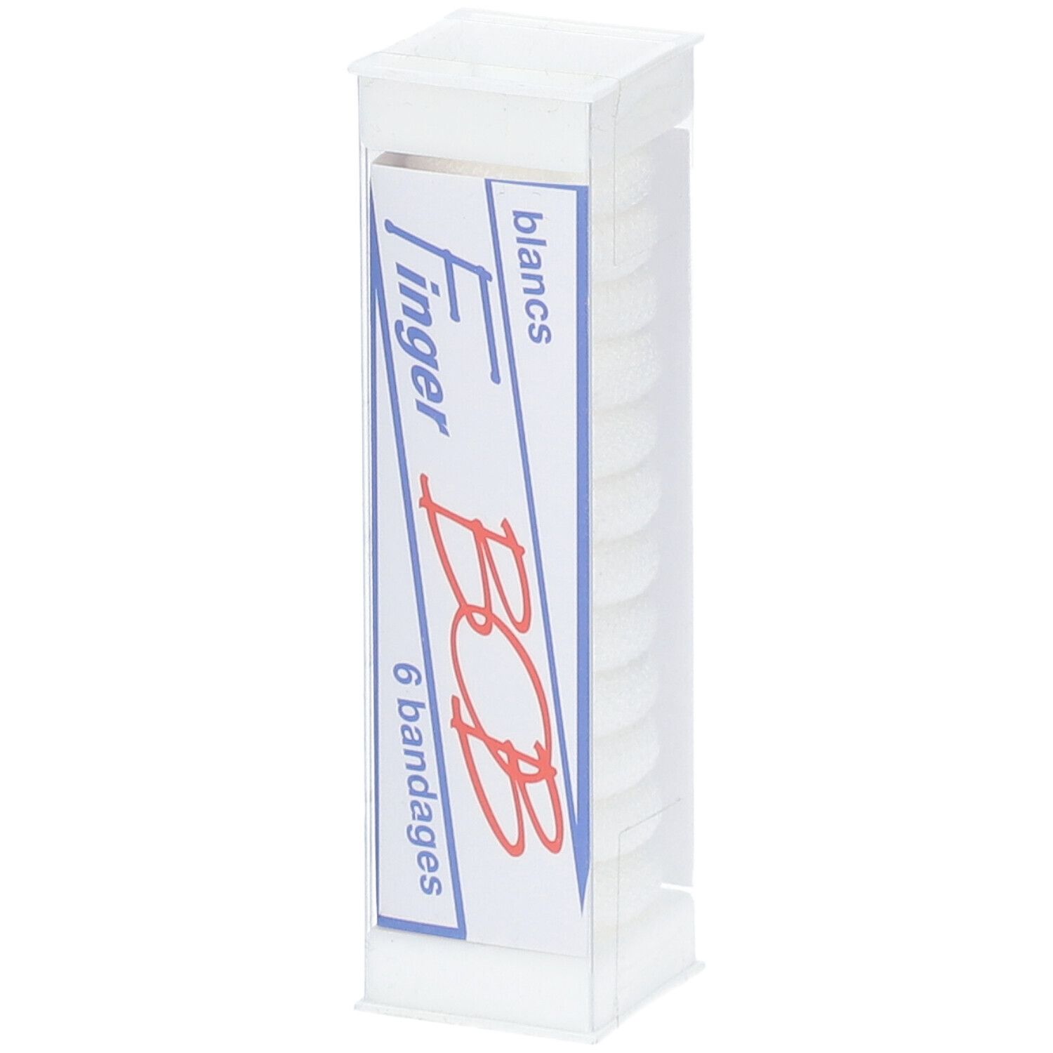 Finger Bob, Doigtier En Filet Tubulaire Extensible Pour Adulte Et Enfant, Blanc, Bt 6