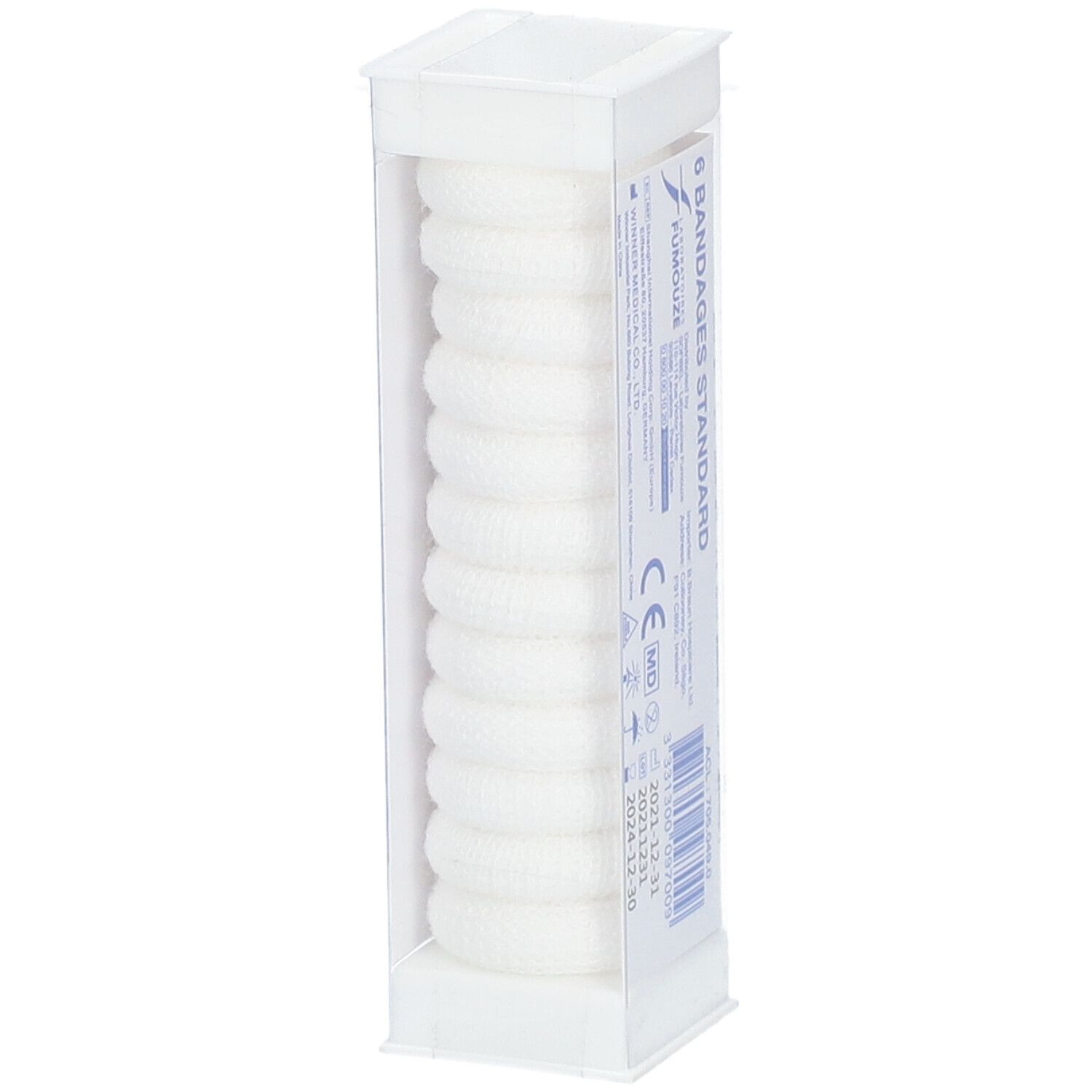 Finger Bob, Doigtier En Filet Tubulaire Extensible Pour Adulte Et Enfant, Blanc, Bt 6