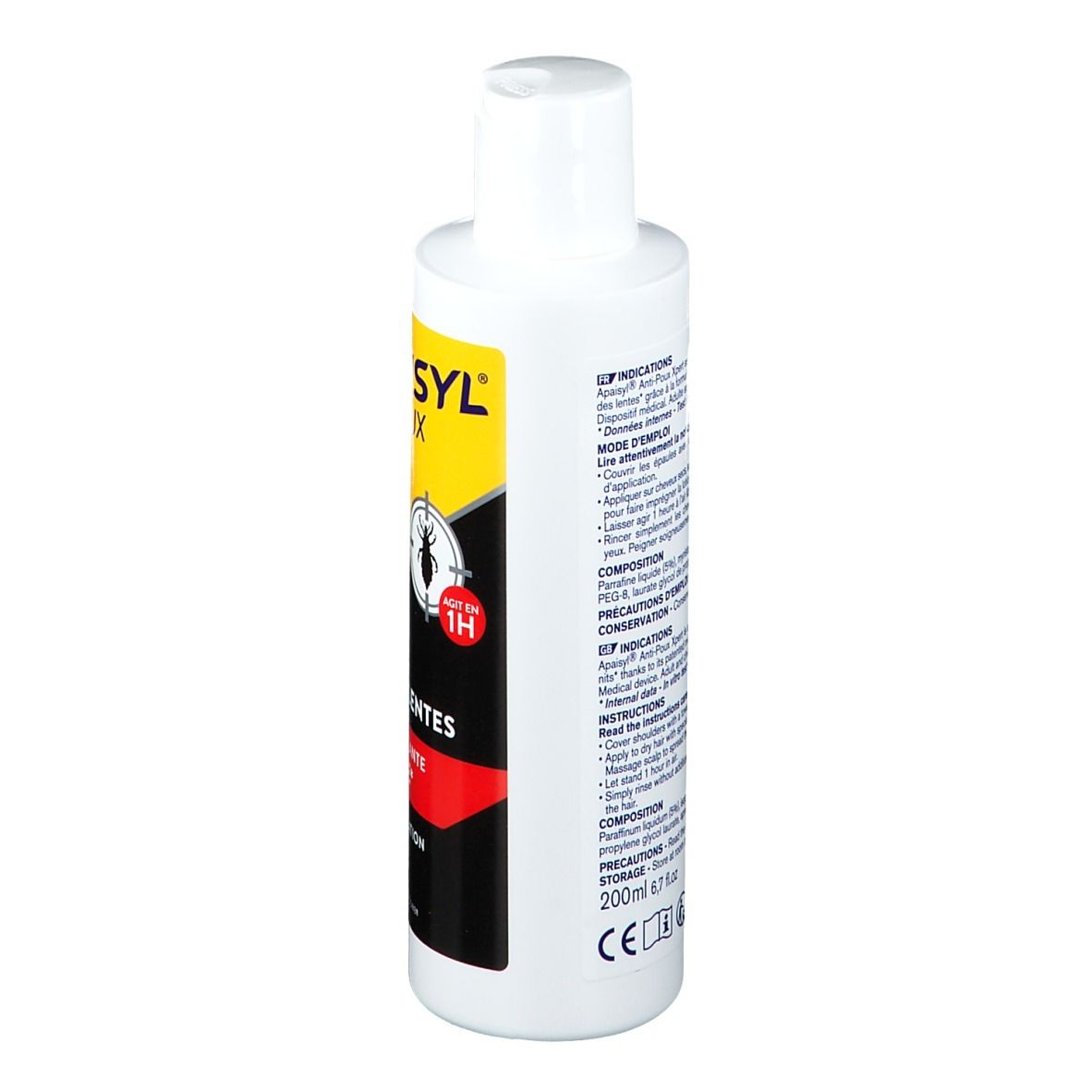 Apaisyl Xpert Poux Et Lentes, Lotion Traitante Antipoux, Antilentes, Fl 200 Ml