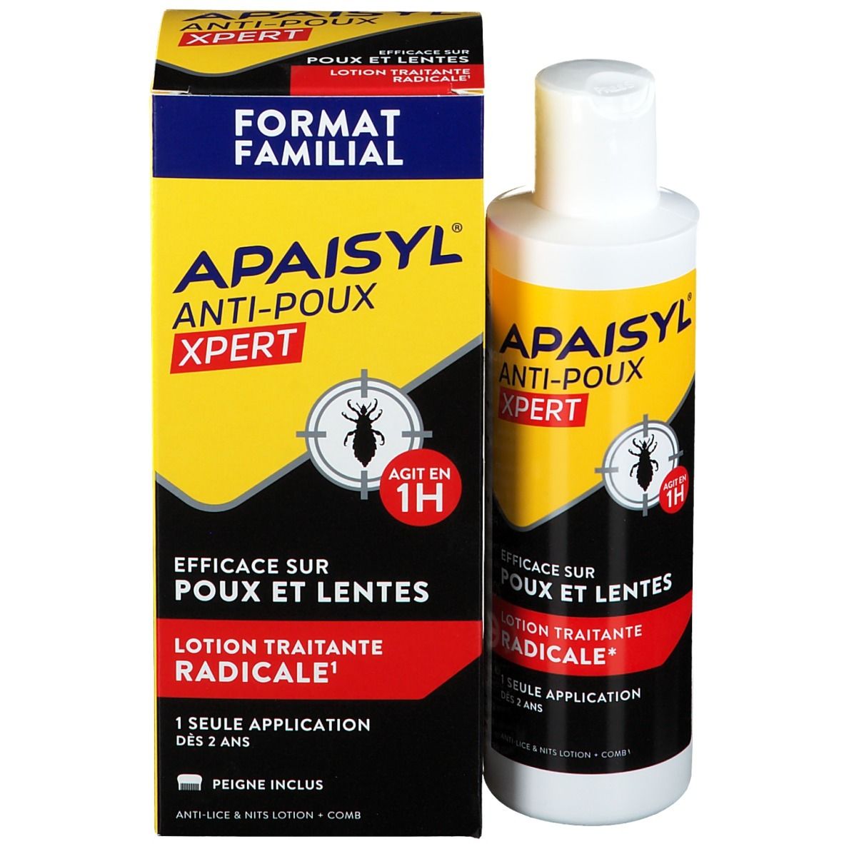 Apaisyl Xpert Poux Et Lentes, Lotion Traitante Antipoux, Antilentes, Fl 200 Ml