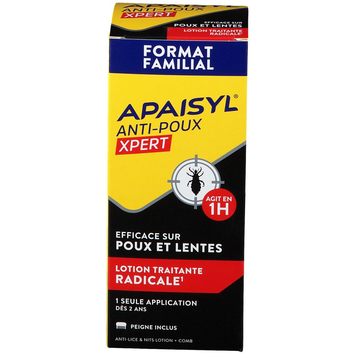 Apaisyl Xpert Poux Et Lentes, Lotion Traitante Antipoux, Antilentes, Fl 200 Ml