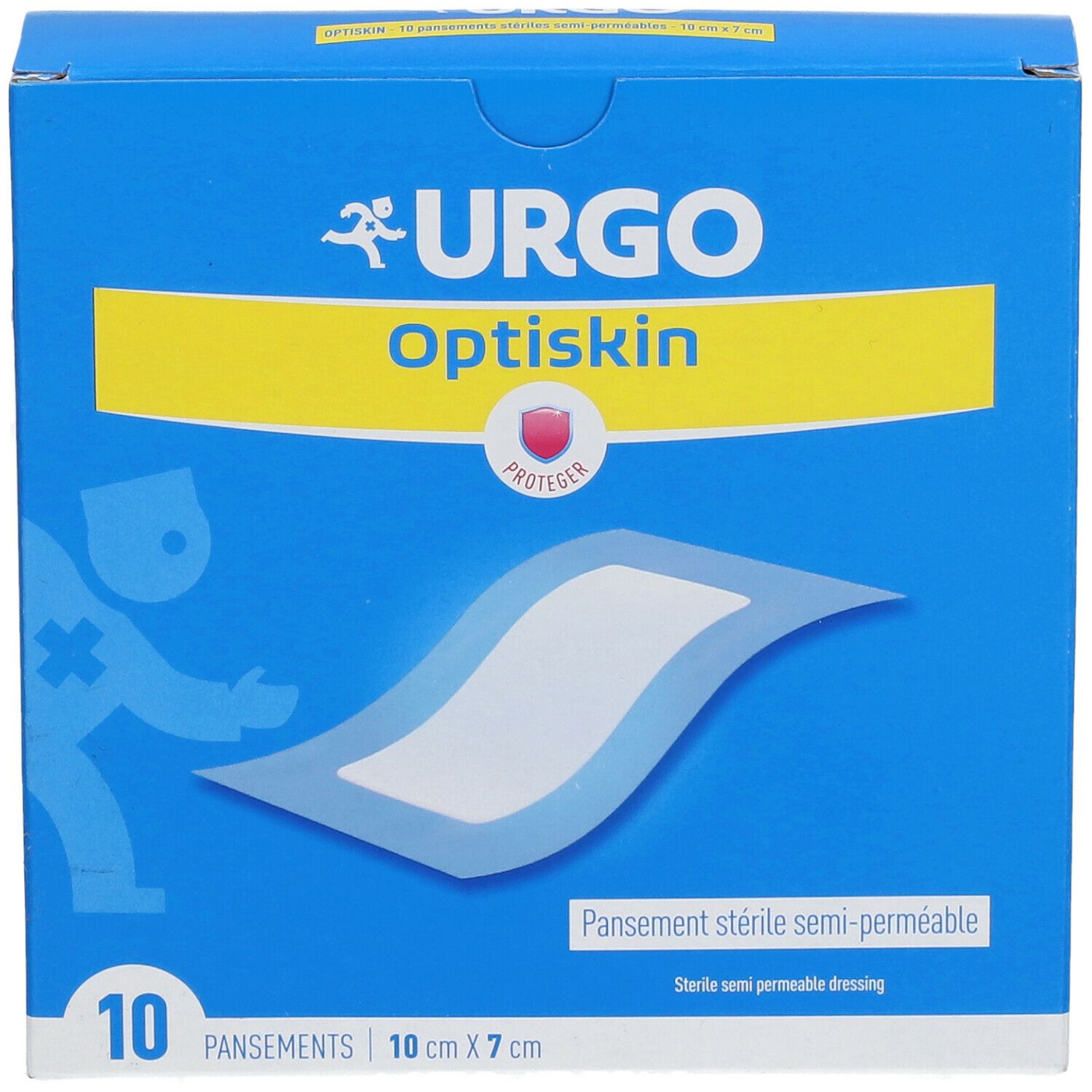 Optiskin, Pansement Stérile, Adhésif Sur Les 4 Côtés, Semiperméable, Hypoallergénique, 10