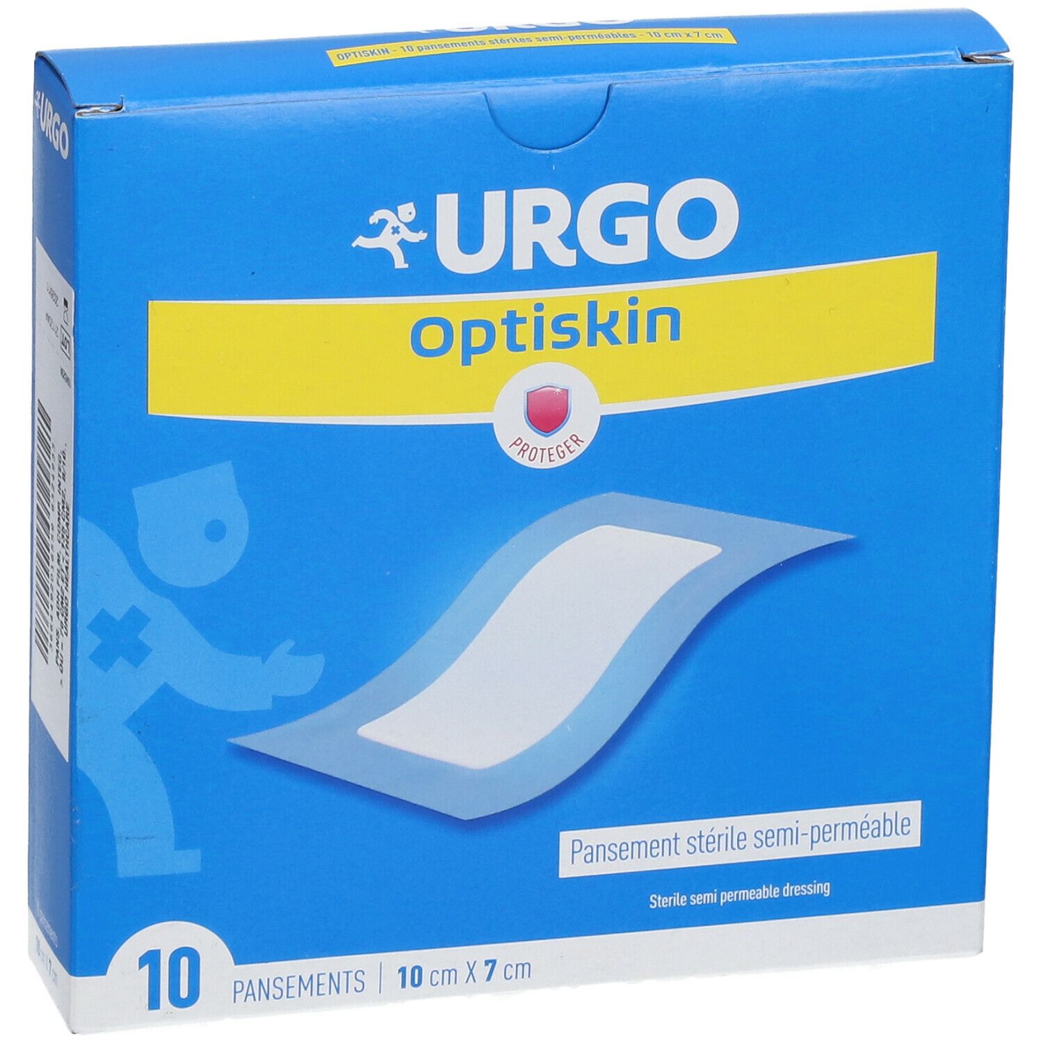 Optiskin, Pansement Stérile, Adhésif Sur Les 4 Côtés, Semiperméable, Hypoallergénique, 10
