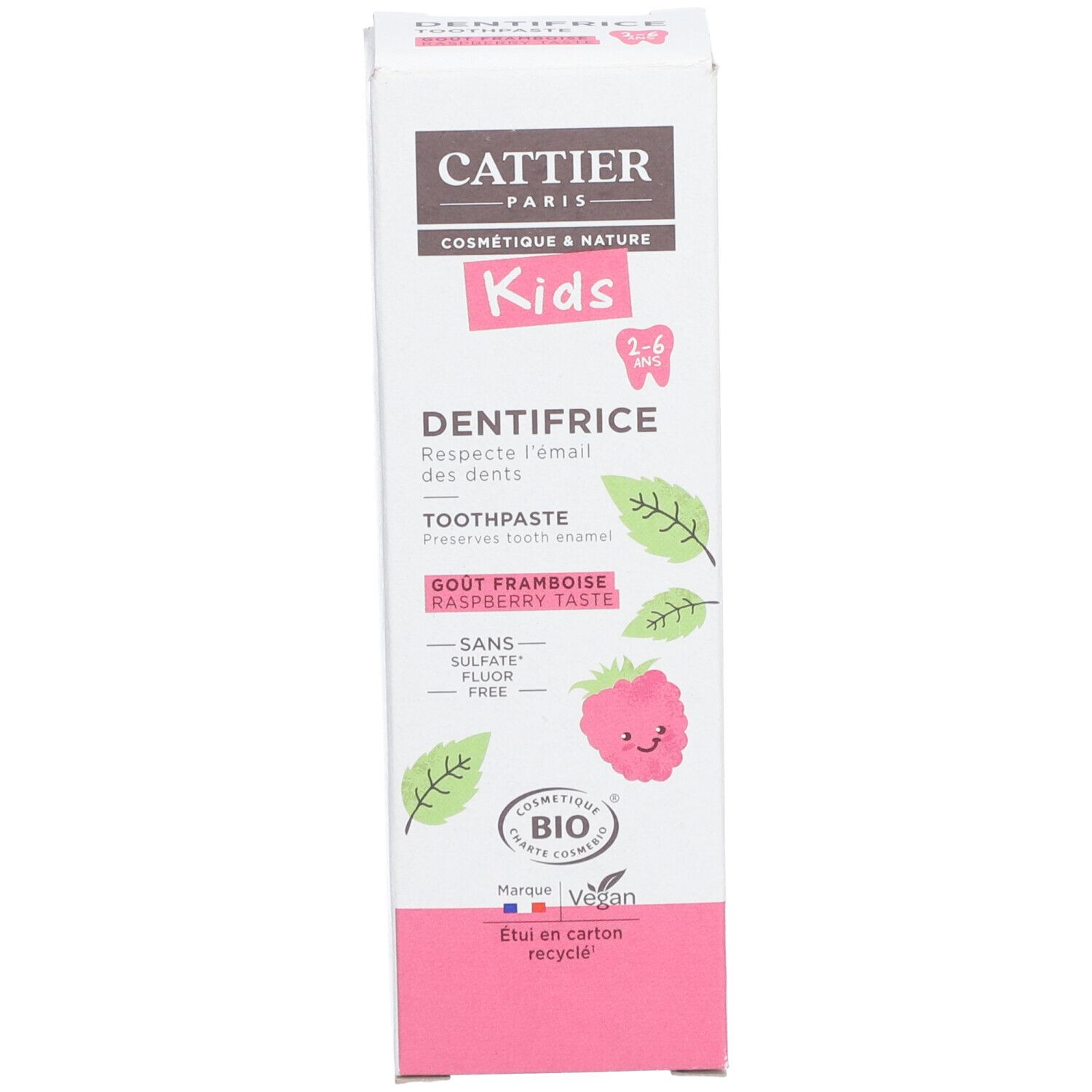 Cattier Kids Dent 2-6ans Framb50ml