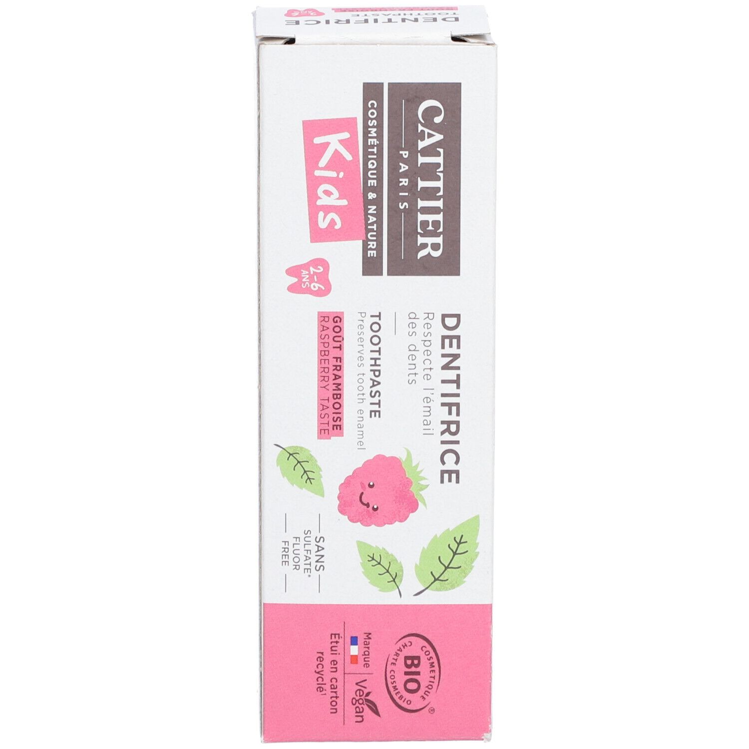 Cattier Kids Dent 2-6ans Framb50ml