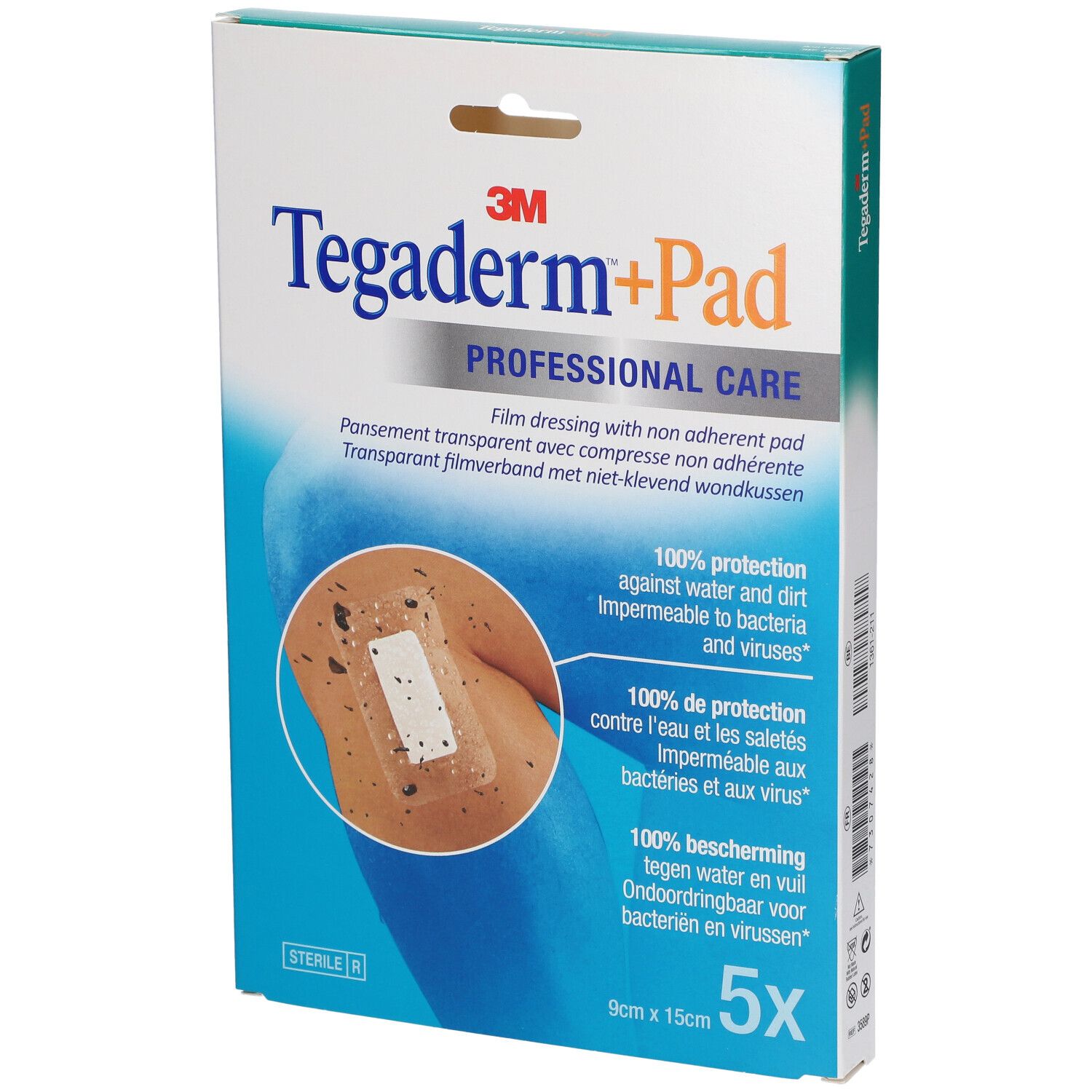 Tégaderm + Pad, Pansement Adhésif Avec Compresse Absorbante, Stérile, 9 Cm X 15 Cm (ref. 3
