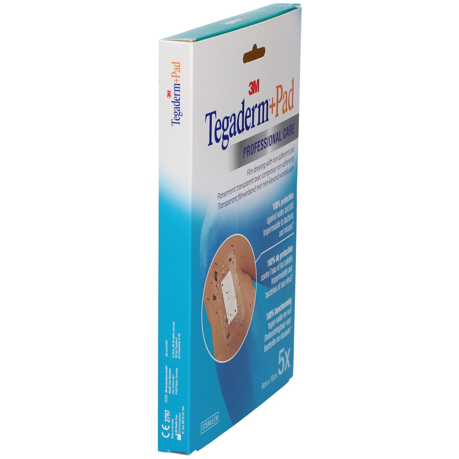 Tégaderm + Pad, Pansement Adhésif Avec Compresse Absorbante, Stérile, 9 Cm X 15 Cm (ref. 3