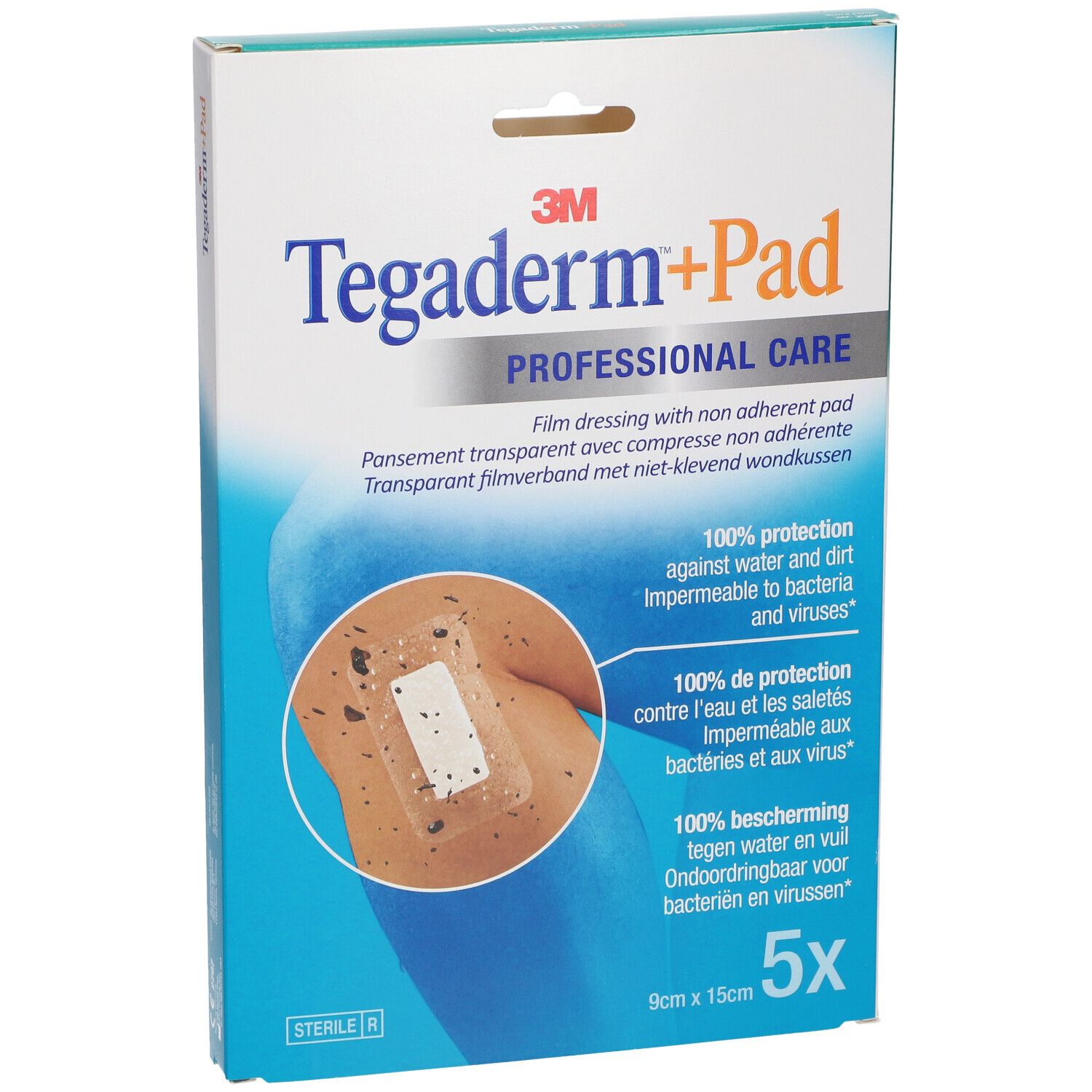Tégaderm + Pad, Pansement Adhésif Avec Compresse Absorbante, Stérile, 9 Cm X 15 Cm (ref. 3