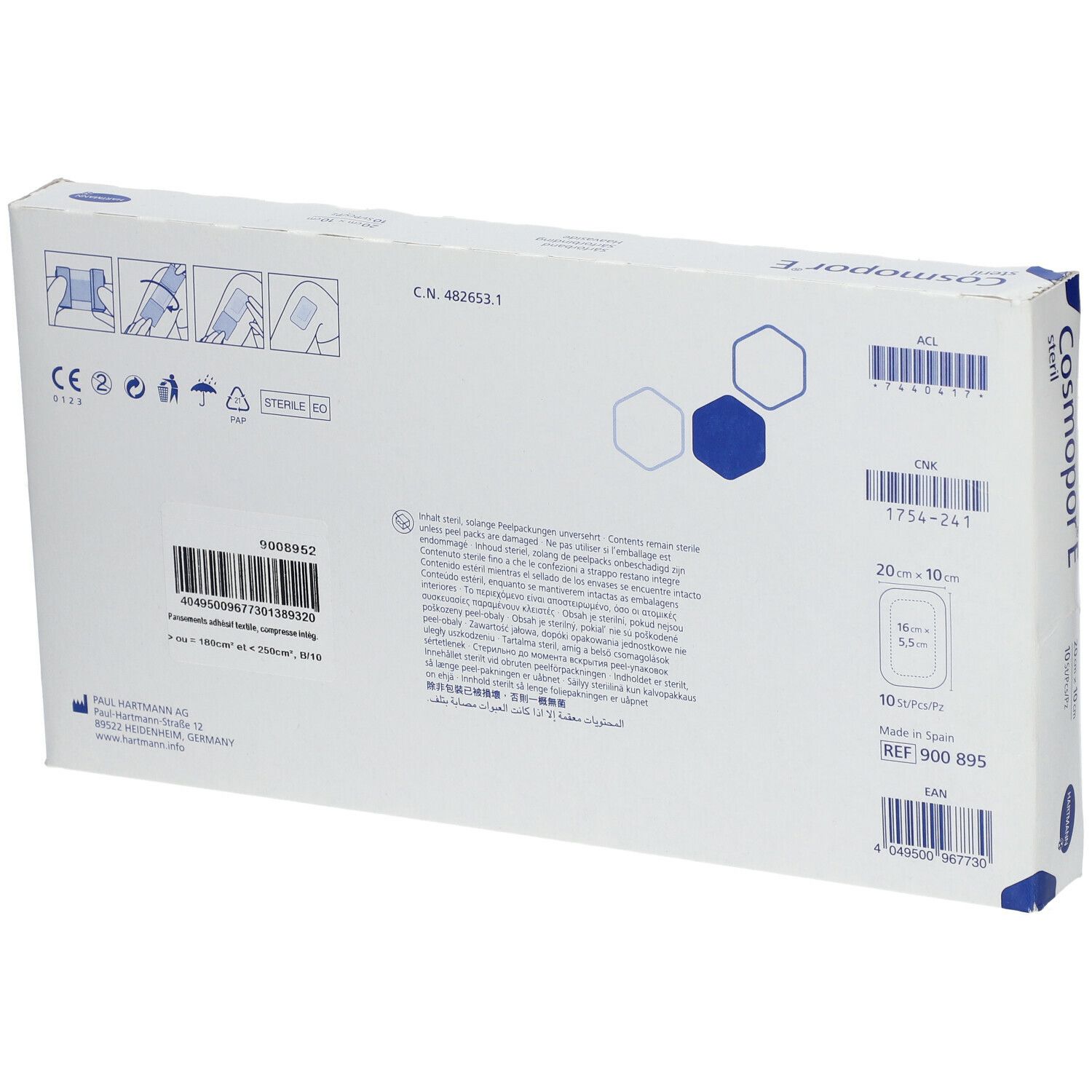 Cosmopor® E Zelfklevend steriel verband 20 x 10 cm