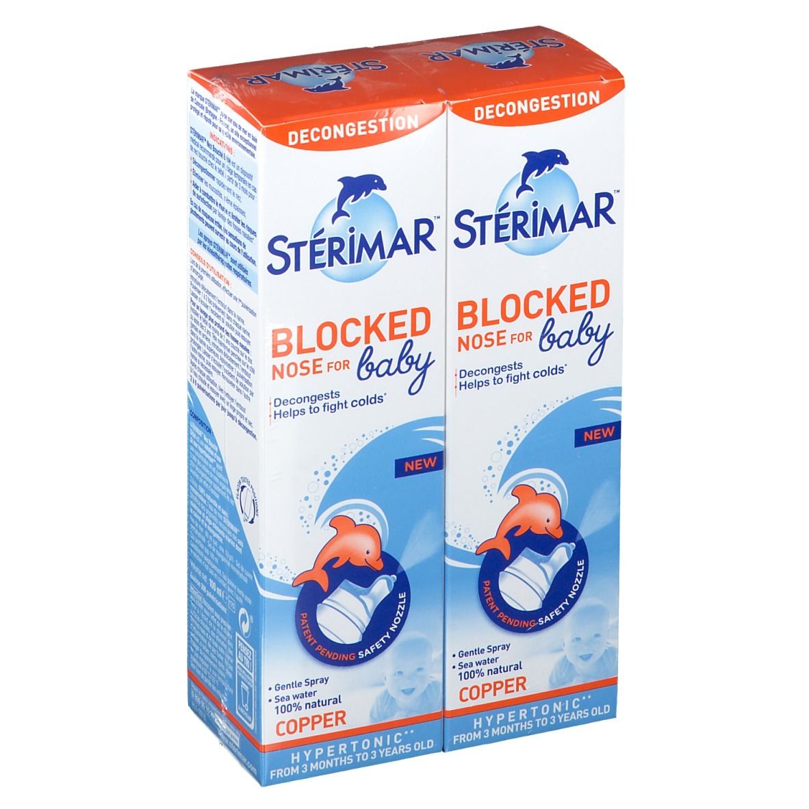 STÉRIMAR DÉCONGESTION NEZ BOUCHÉ BÉBÉ - Solution nasale hypertonique d'eau de mer.  - fl 1
