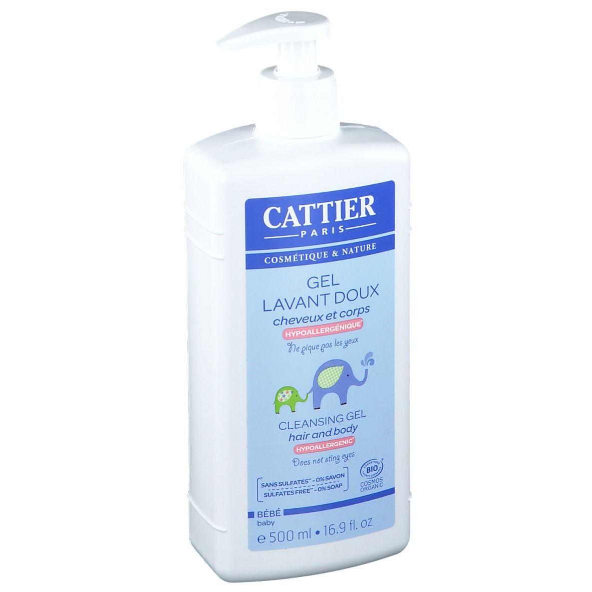 Cattier Bébé Gel Lavant Doux Cheveux & Corps Bio