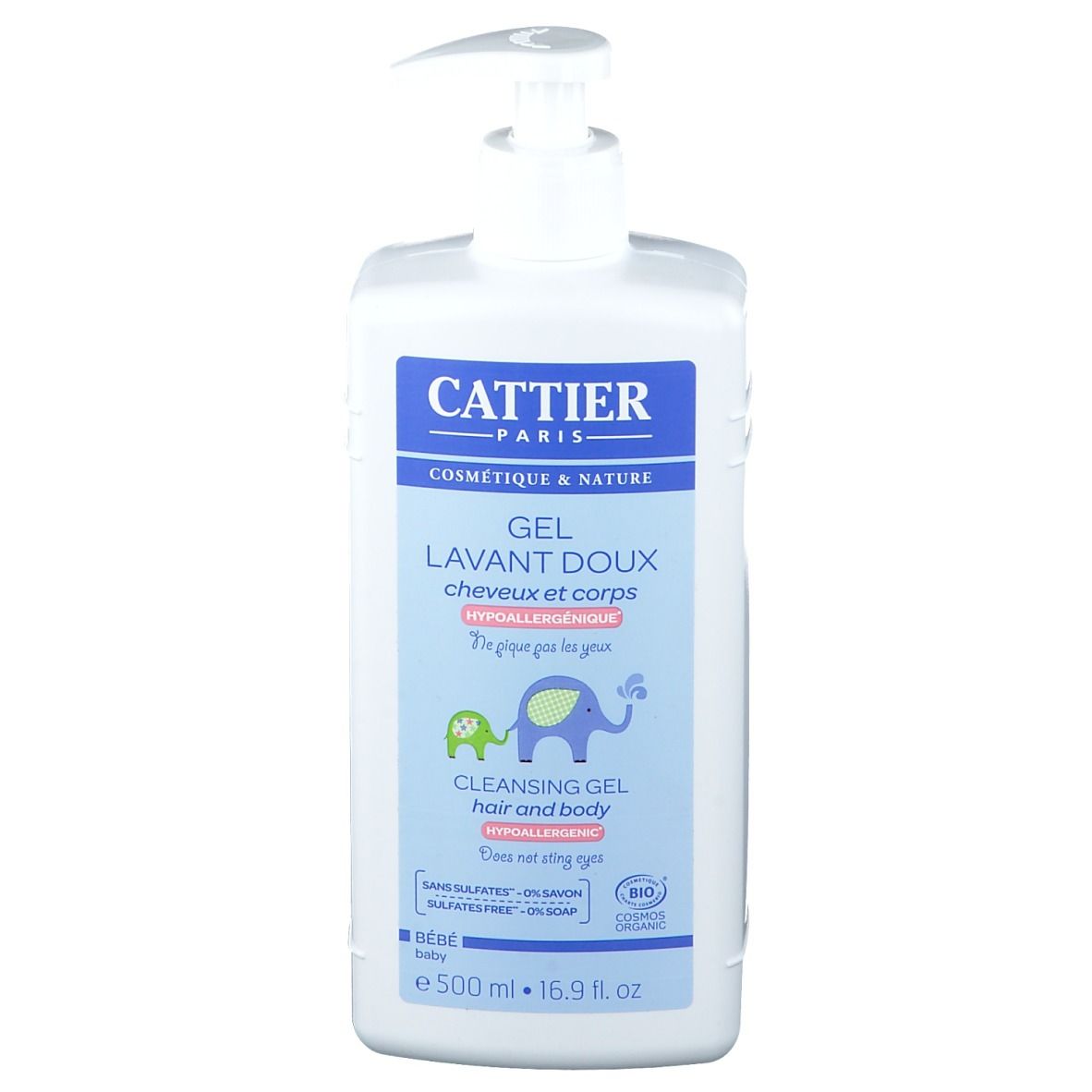 Cattier Bébé Gel Lavant Doux Cheveux & Corps Bio