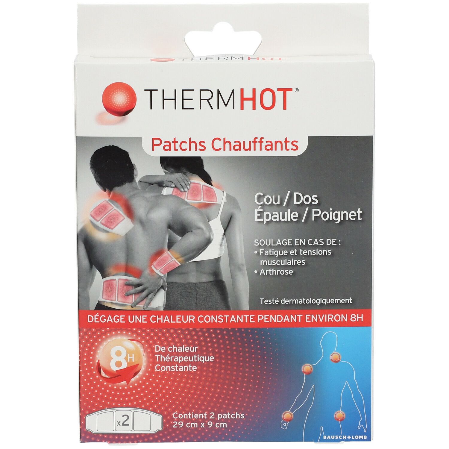ThermHot® Patchs Chauffants Cou/Dos/Épaule/Poignet
