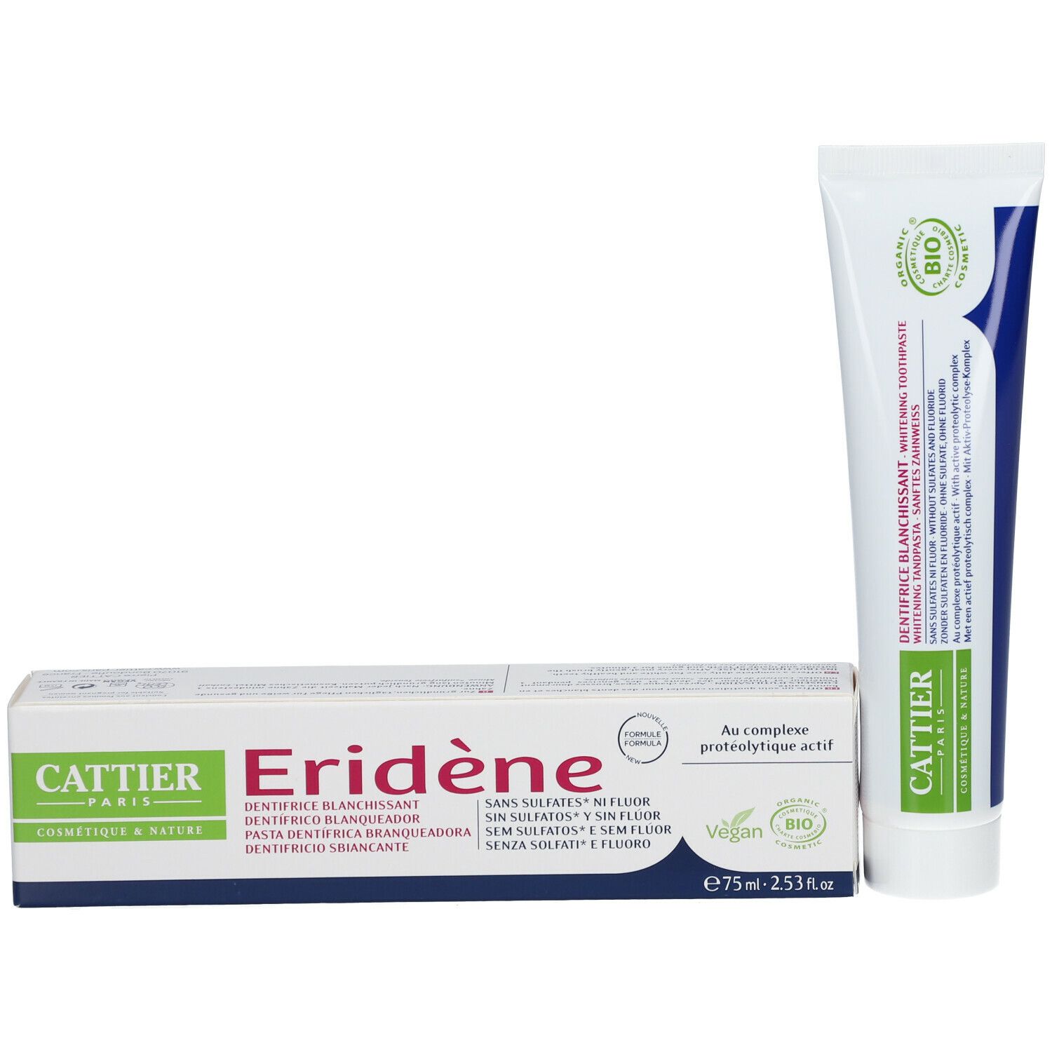 Cattier Whitening Dentifrice sans Sulfates ni Fluor