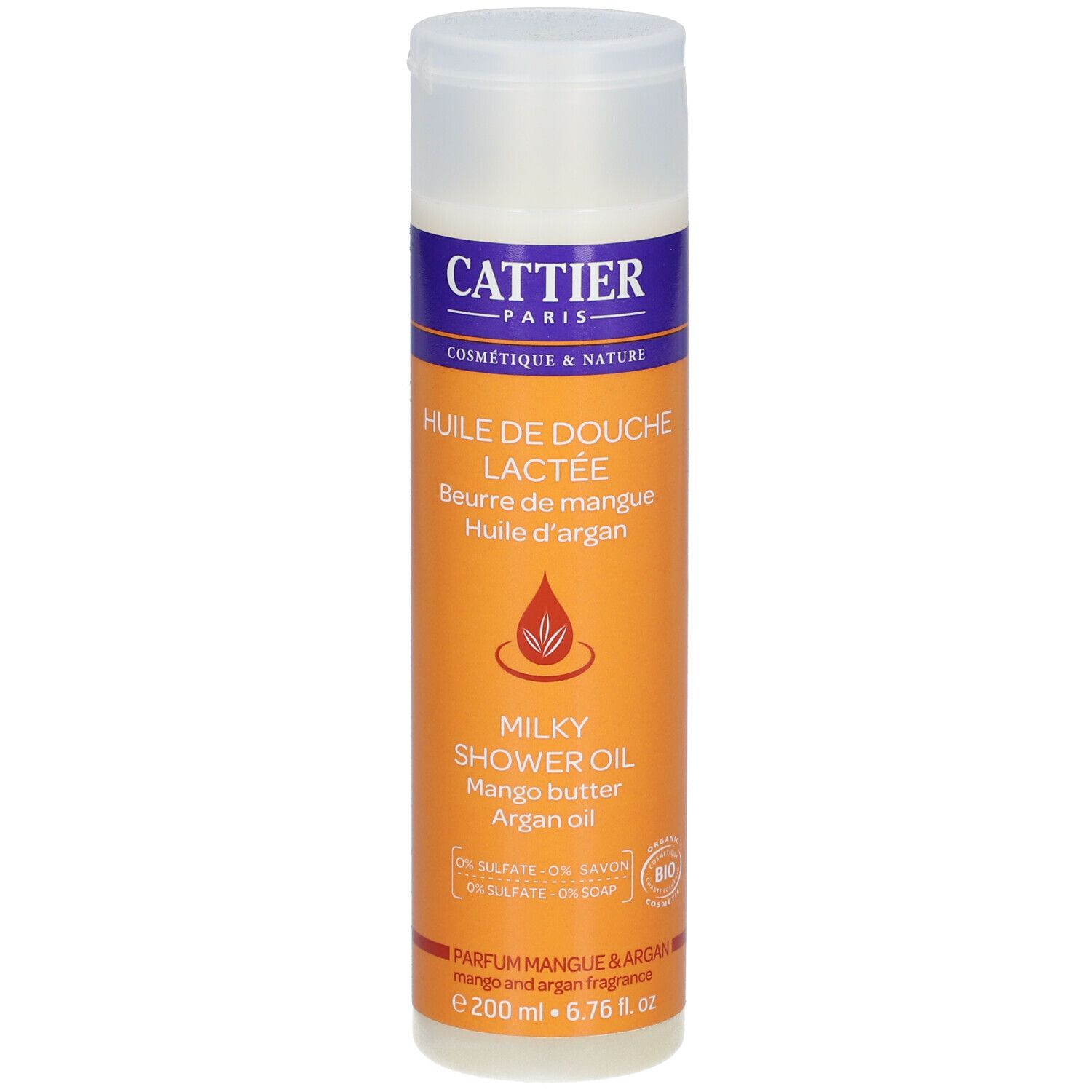 Cattier Huile Douche Lactee 200ml