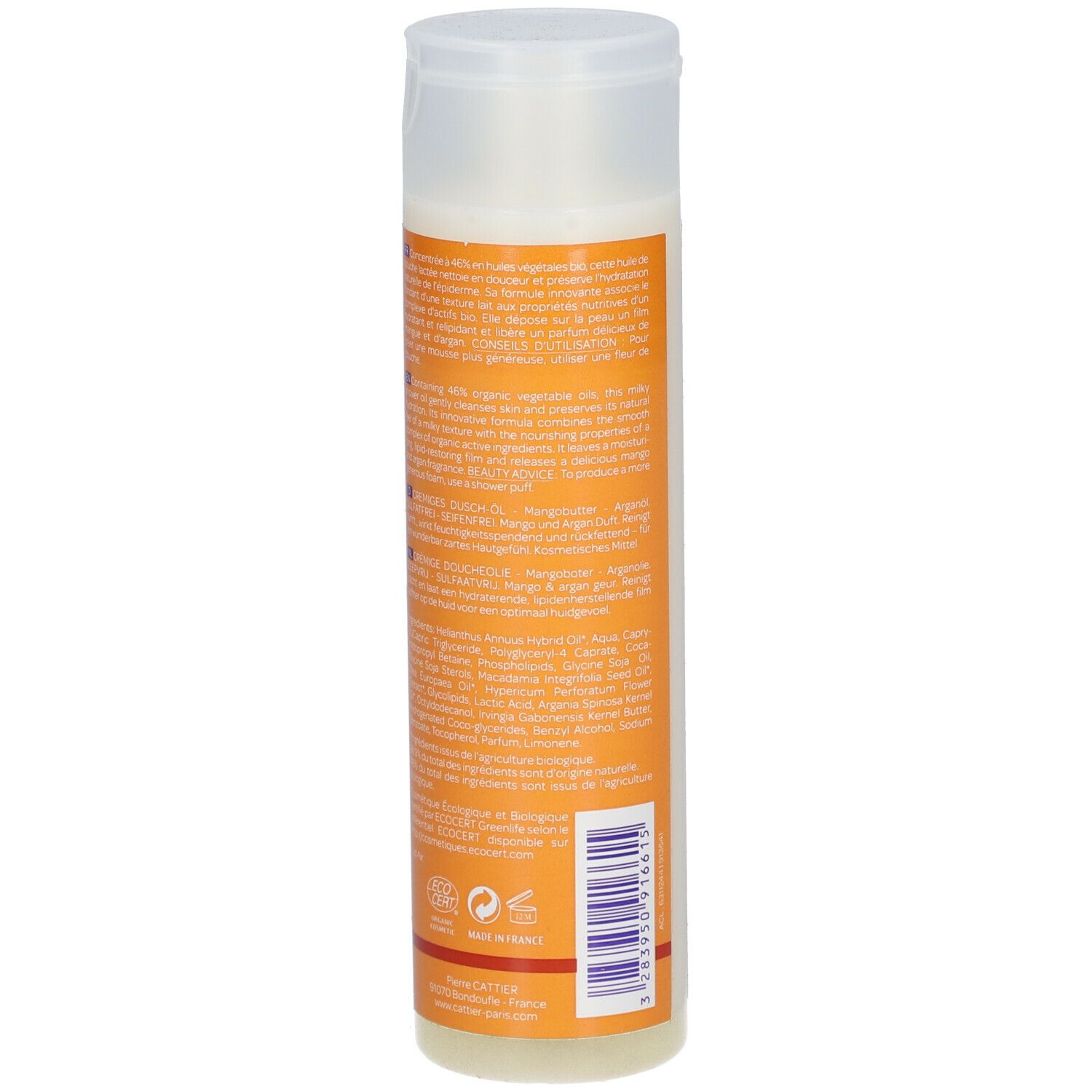 Cattier Huile Douche Lactee 200ml