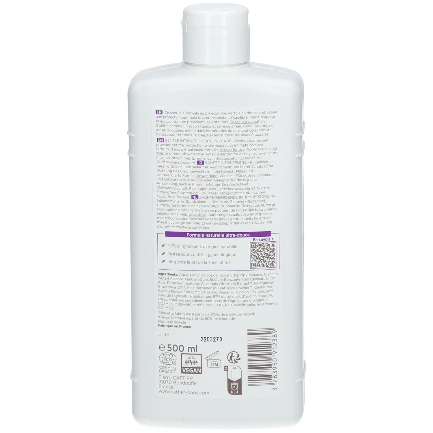 Gynea Soin Douceur Toilette Intime, Gel De Toilette Pour Usage Intime, Fl 500 Ml