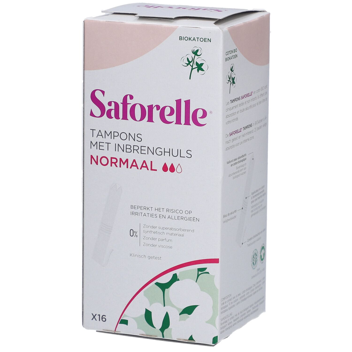 Saforelle® Tampon avec applicateur Coton Bio
