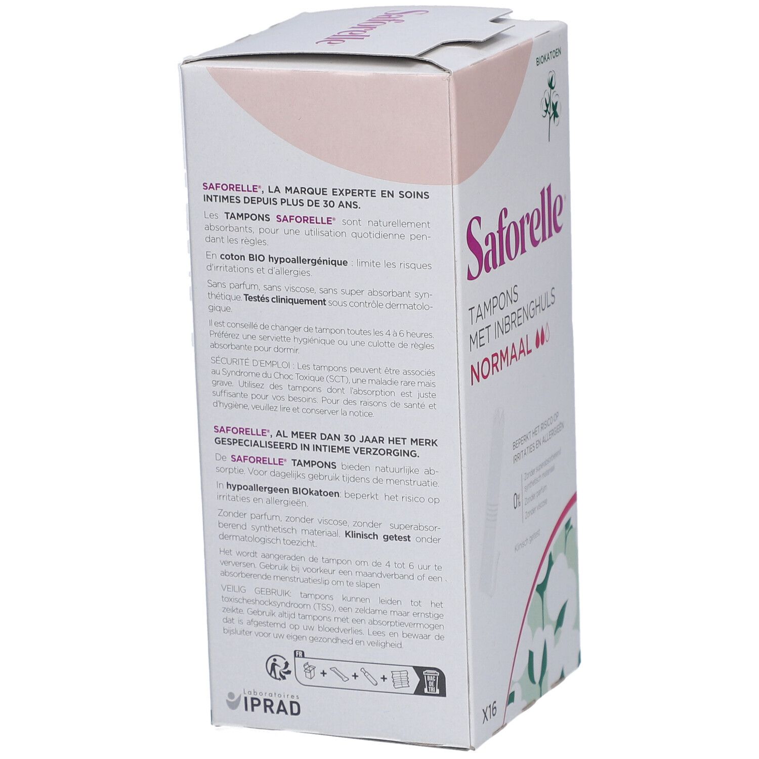 Saforelle® Tampon avec applicateur Coton Bio